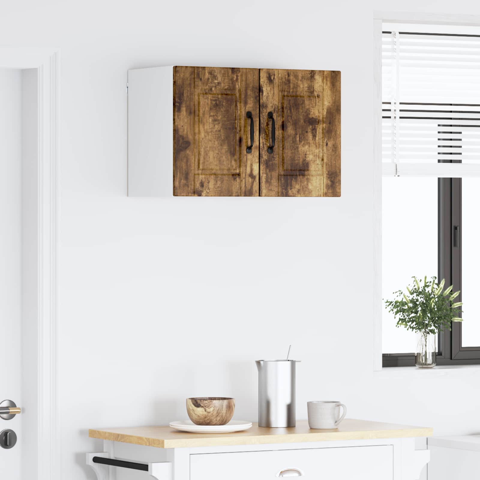 Ντουλάπα Κουζίνας με ράφι 2 pcs Καπνιστό Δρύς 30 x 31 x 40 εκ.