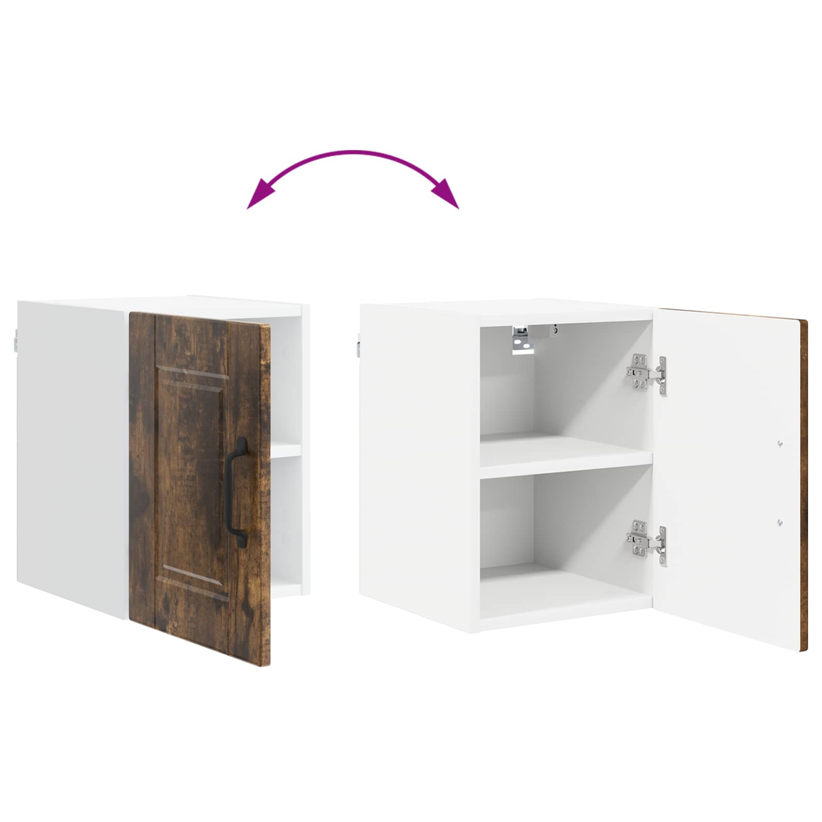 Ντουλάπα Κουζίνας με ράφι 2 pcs Καπνιστό Δρύς 30 x 31 x 40 εκ.