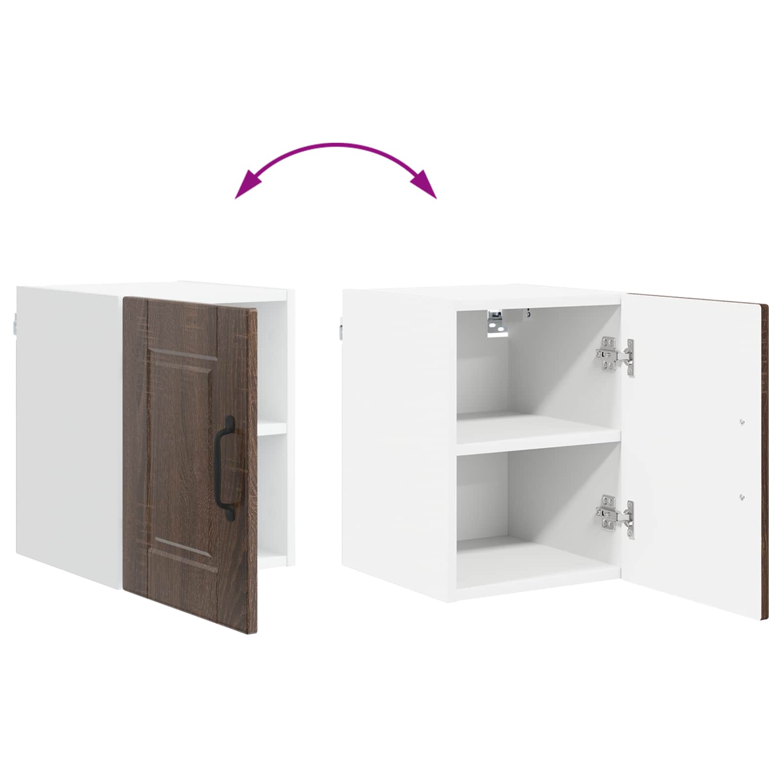 Ντουλάπα Τοίχου PORTO 2 pcs Καφέ δρυς 30 x 31 x 40 εκ.