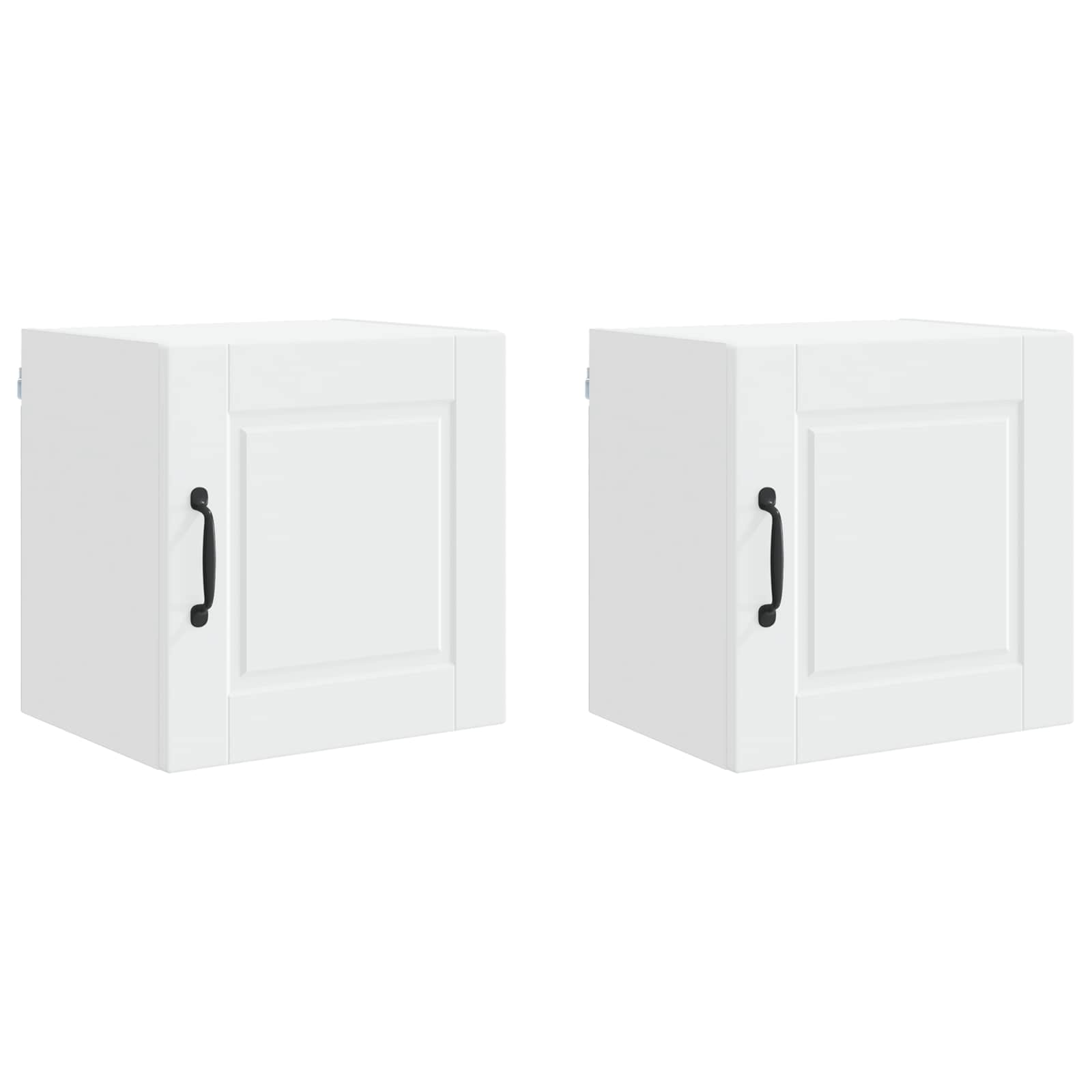 Ντουλάπα Κουζίνας με ράφι με πόρτα 2 pcs Λευκό 40 x 31 x 40 εκ.