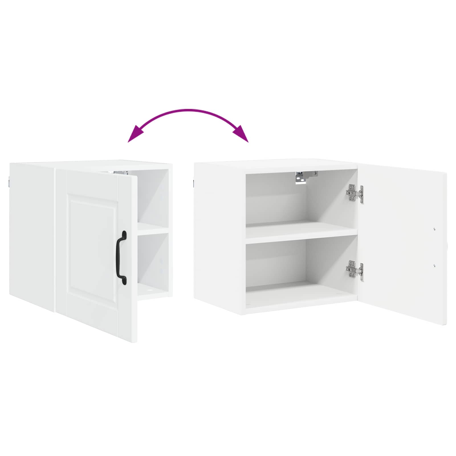 Ντουλάπα Κουζίνας με ράφι με πόρτα 2 pcs Λευκό 40 x 31 x 40 εκ.