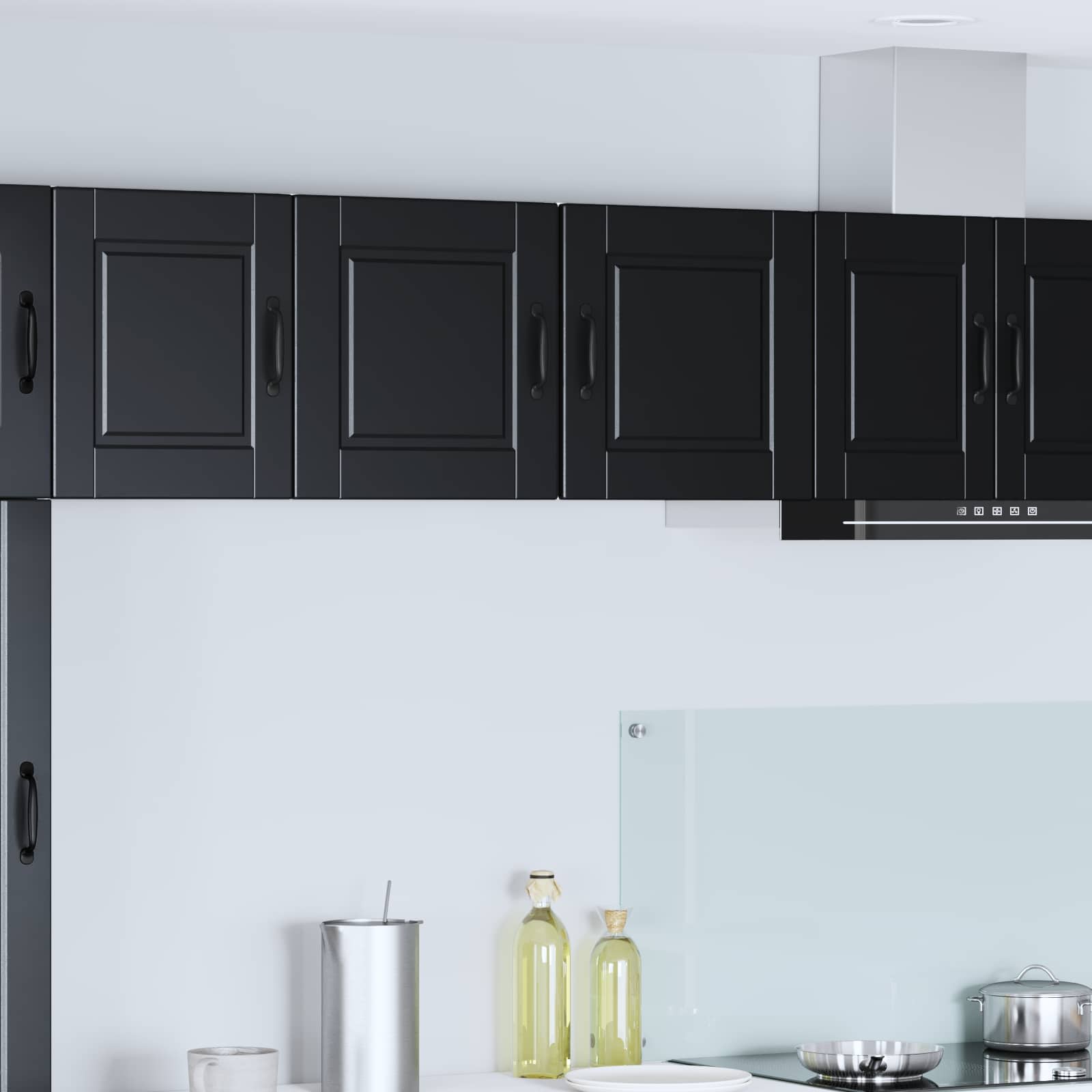 Ντουλάπα Τοίχου PORTO 2 pcs Μαύρο 40 x 31 x 40 εκ.