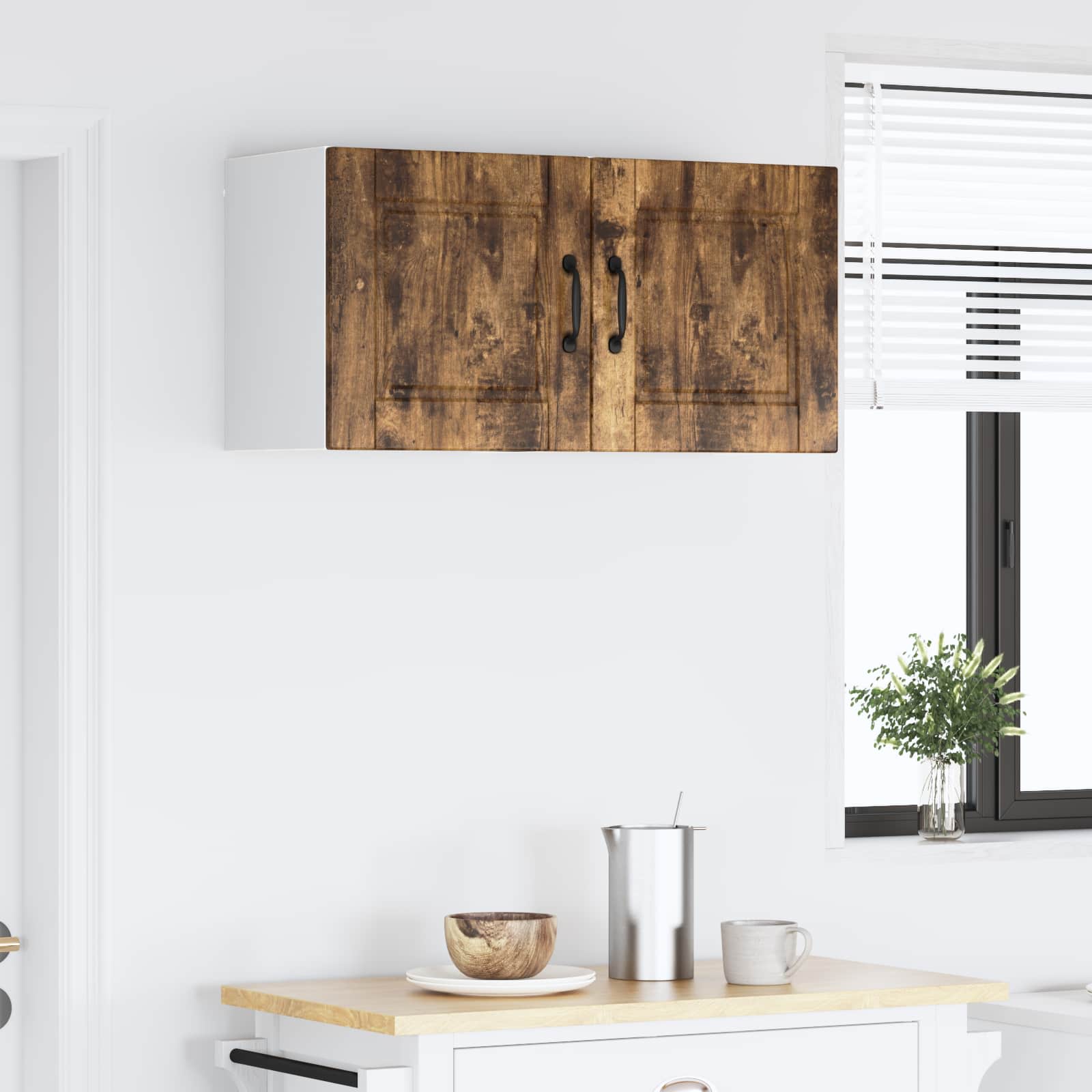 Ντουλάπα Τοίχου PORTO 2 pcs Καπνιστό Δρύς 40 x 31 x 40 εκ.