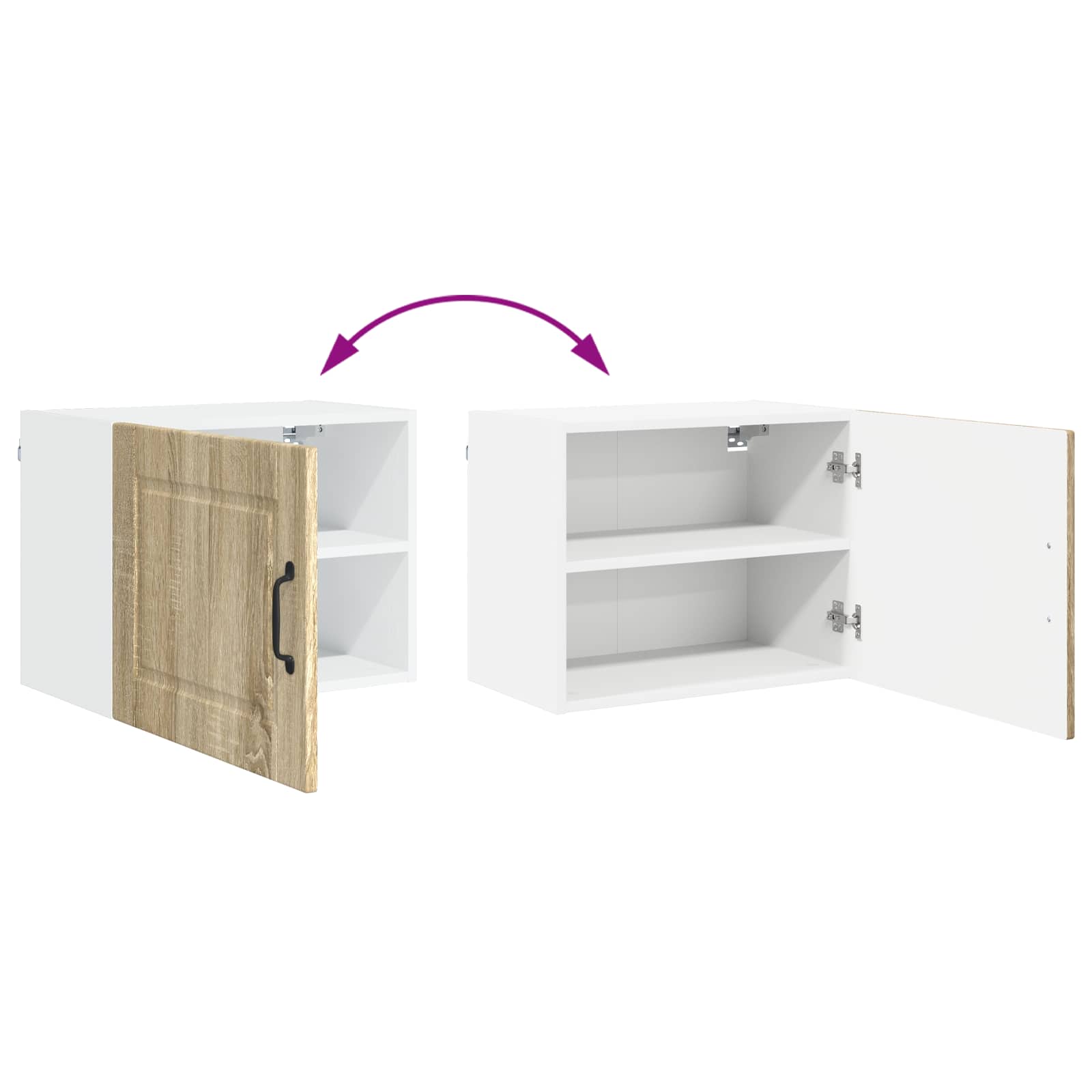 Ντουλάπα Κουζίνας με ράφι 2 pcs Δρύς Sonoma 50 x 31 x 40 εκ.