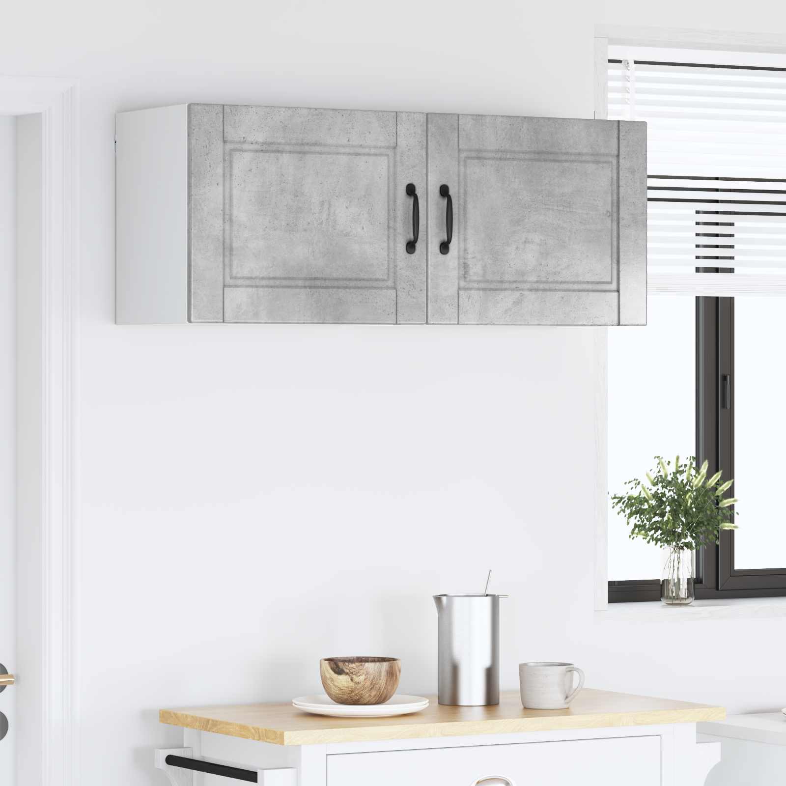 Ντουλάπα Τοίχου PORTO 2 pcs Σκυρόδεμα Γκρι 50 x 31 x 40 εκ.