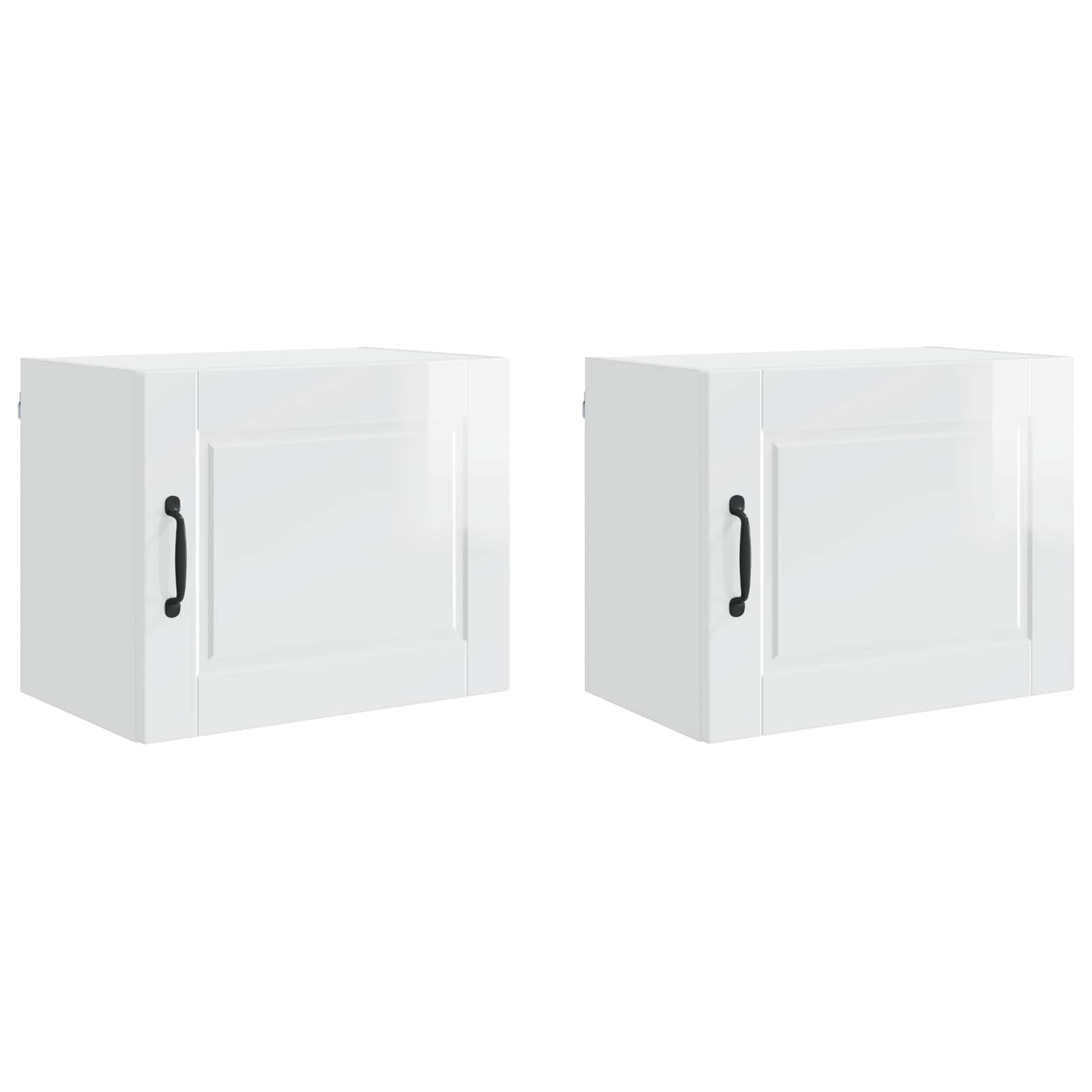 Ντουλάπα Κουζίνας 2 pcs Υψηλής γυαλάδας λευκό 50 x 31 x 40 εκ.