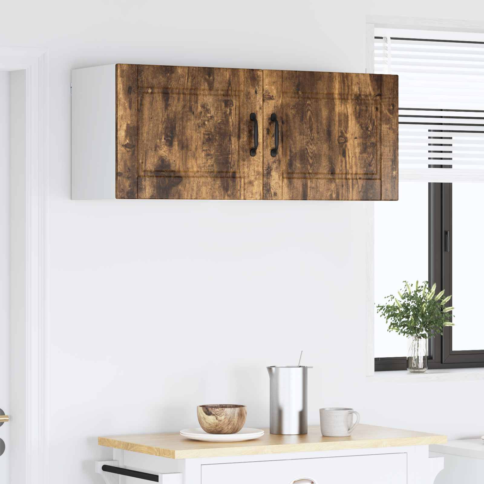 Ντουλάπα Τοίχου PORTO 2 pcs Καπνιστό Δρύς 50 x 31 x 40 εκ.