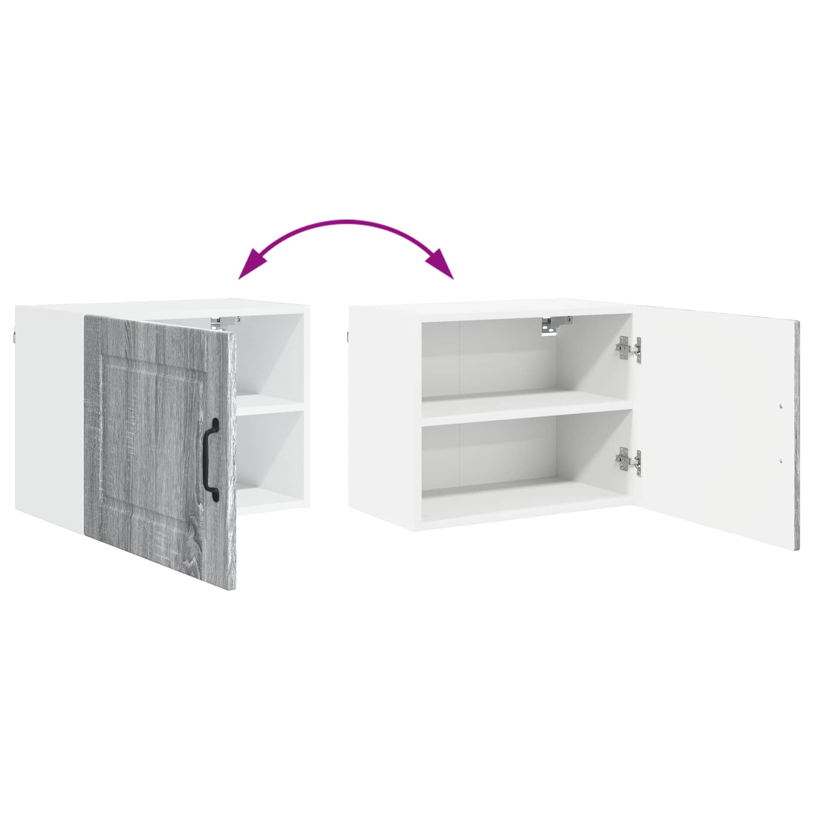 Ντουλάπα Τοίχου PORTO 2 pcs Γκρίζο Σονομα 50 x 31 x 40 εκ.