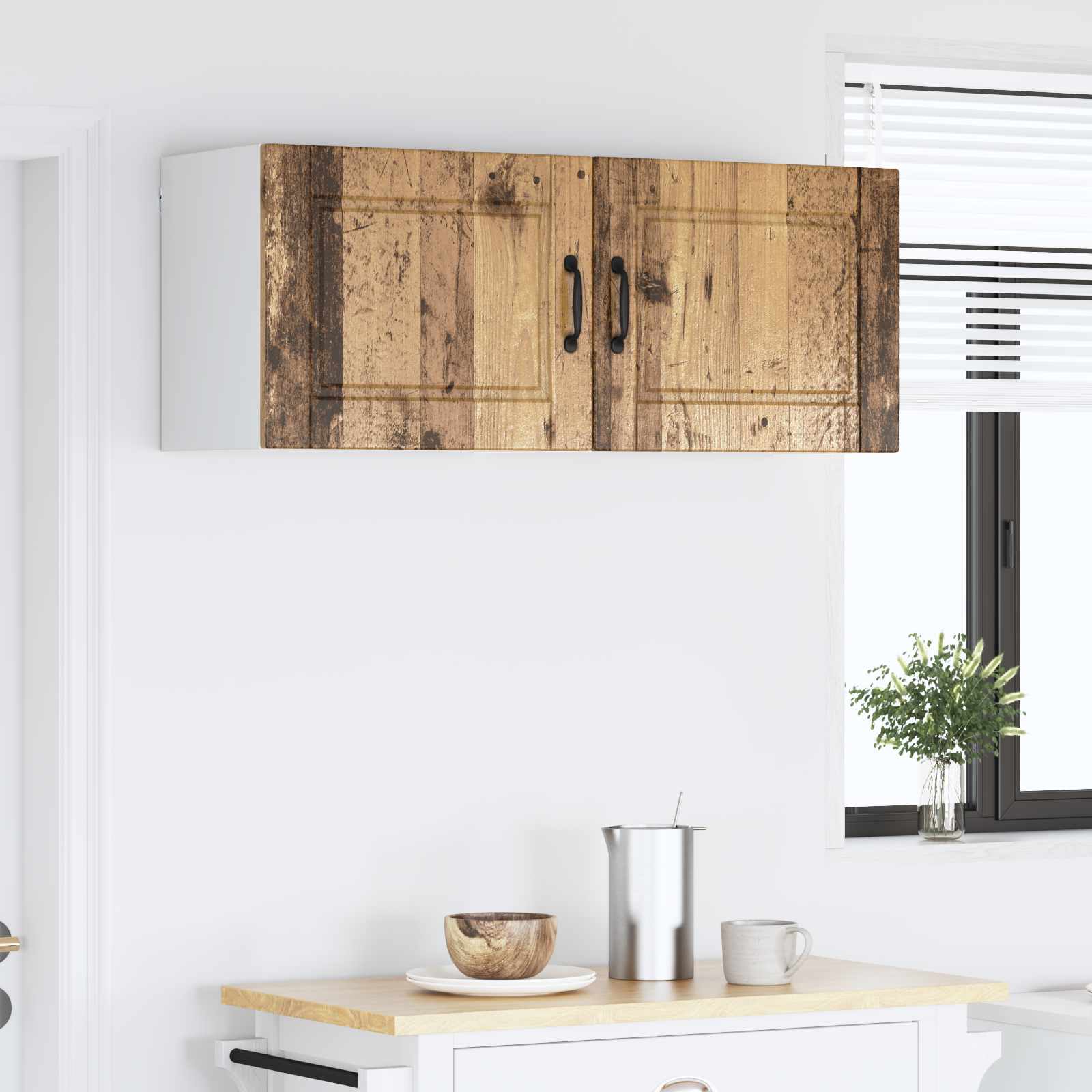 Ντουλάπα Τοίχου PORTO 2 pcs Παλιό ξύλο 50 x 31 x 40 εκ.