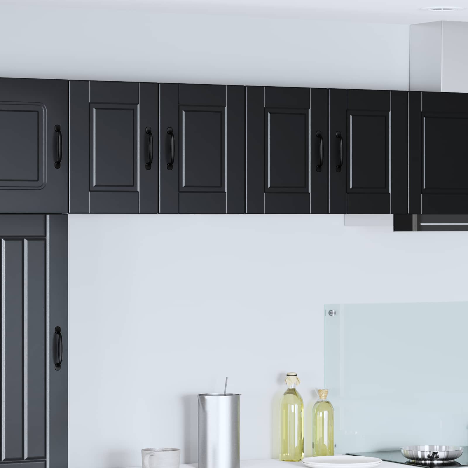 Ντουλάπα Τοίχου PORTO 2 pcs Μαύρο 60 x 31 x 40 εκ