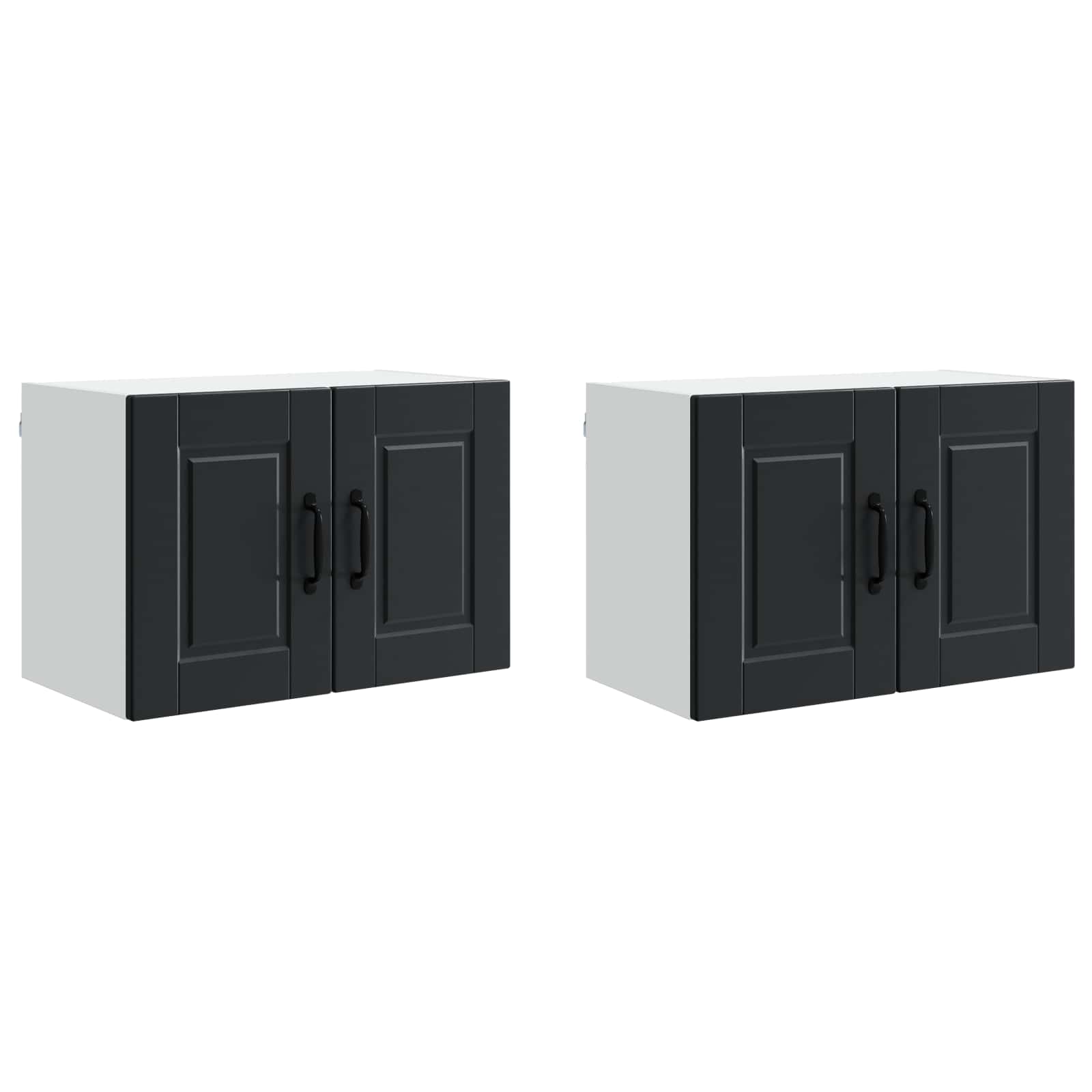 Ντουλάπα Τοίχου PORTO 2 pcs Μαύρο 60 x 31 x 40 εκ