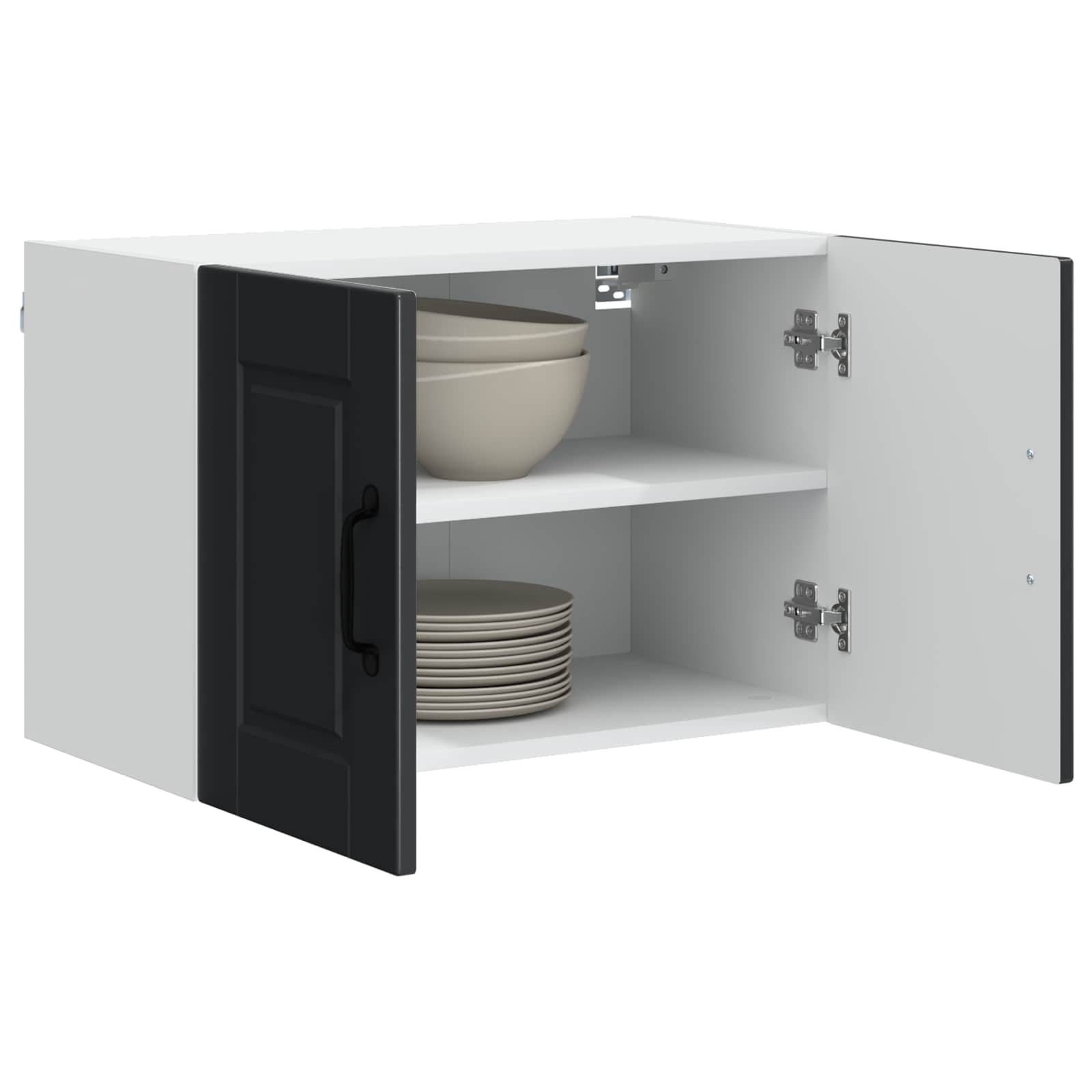 Ντουλάπα Τοίχου PORTO 2 pcs Μαύρο 60 x 31 x 40 εκ