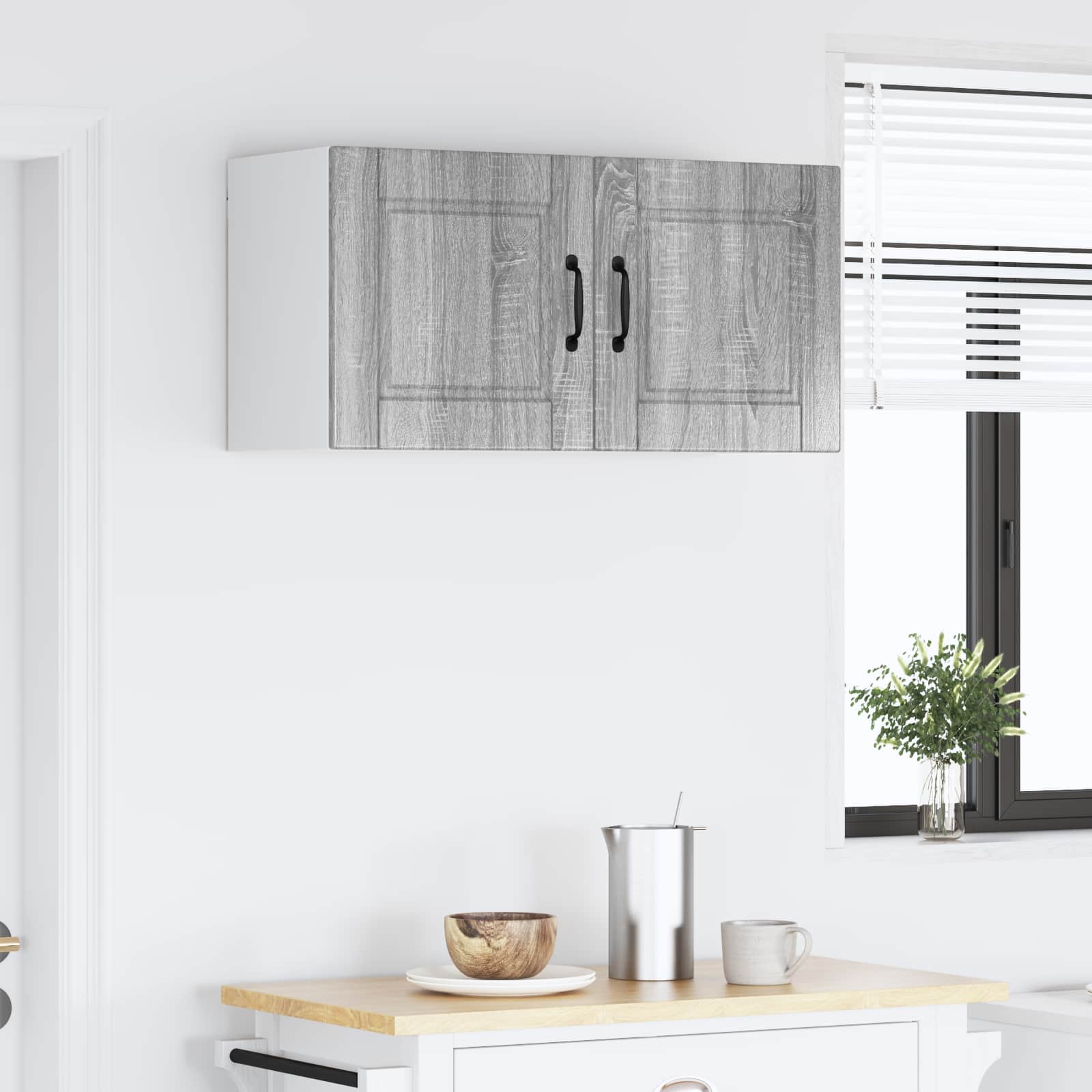 Ντουλάπα Κουζίνας με ράφι Γκρίζο Σονομα 80 x 31 x 40 εκ