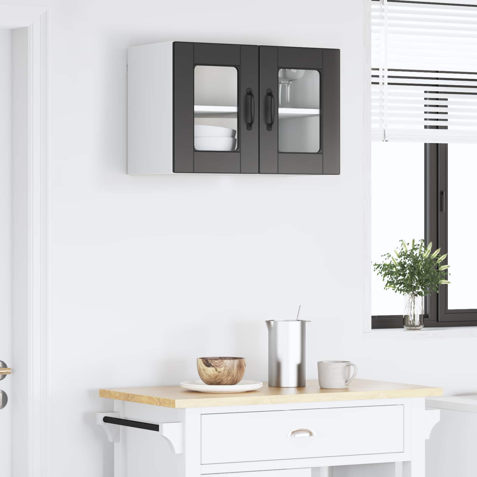 Ντουλάπα Κουζίνας Μαύρο 60 x 31 x 40 εκ Επεξεργασμένο ξύλο