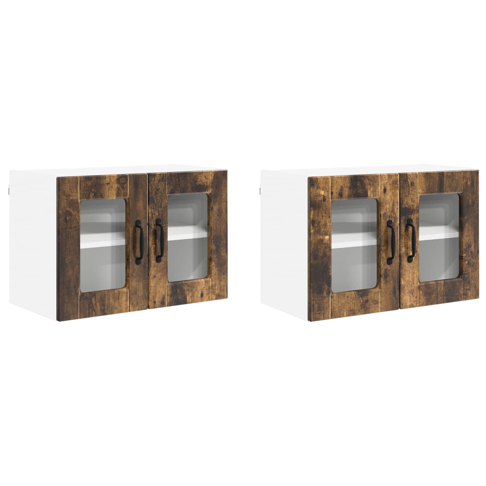 Ραφιέρα τοίχου PORTO 2 pcs Καπνιστό Δρύς 60 x 31 x 40 εκ