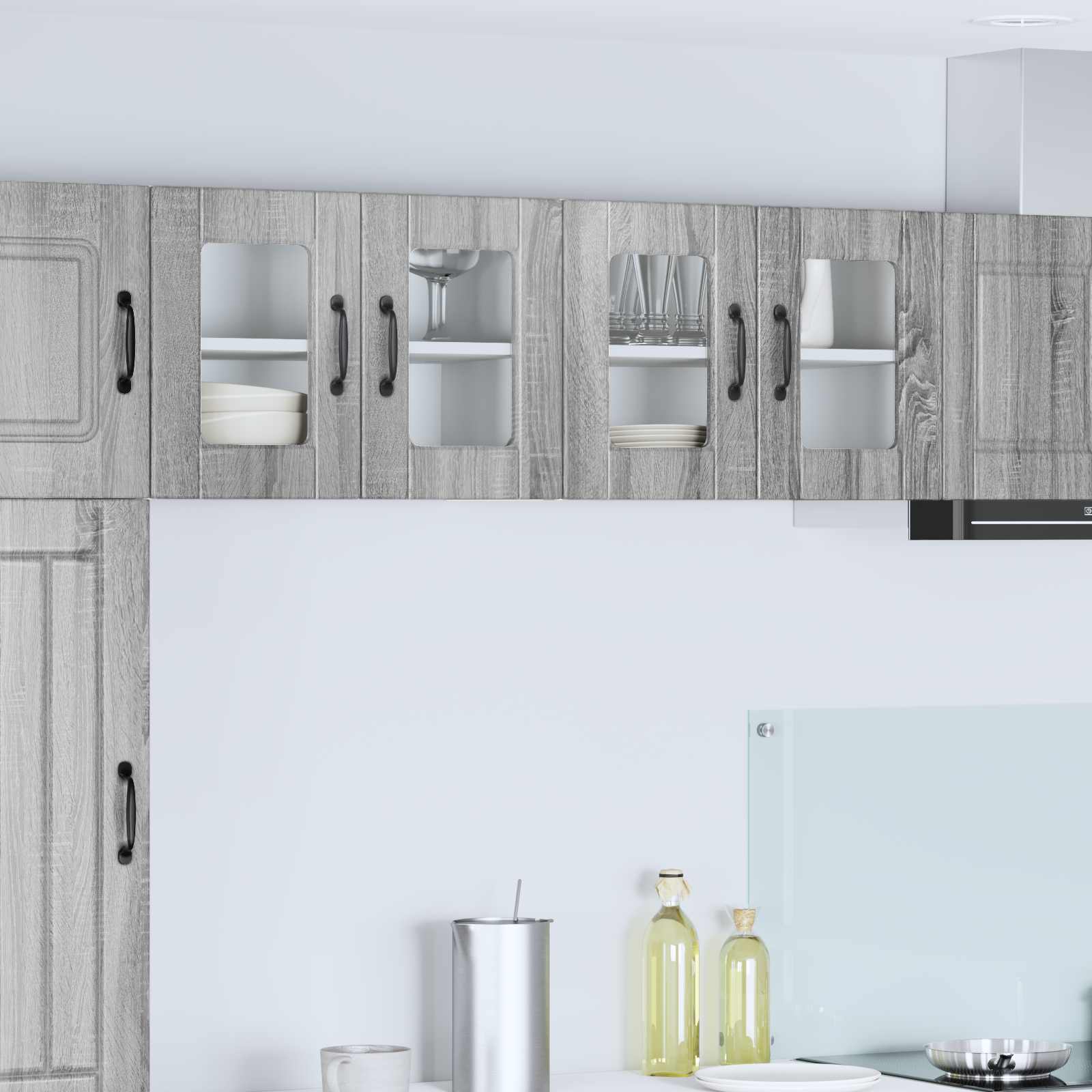 Ραφιέρα τοίχου PORTO 2 pcs Γκρίζο Σονομα 60 x 31 x 40 εκ