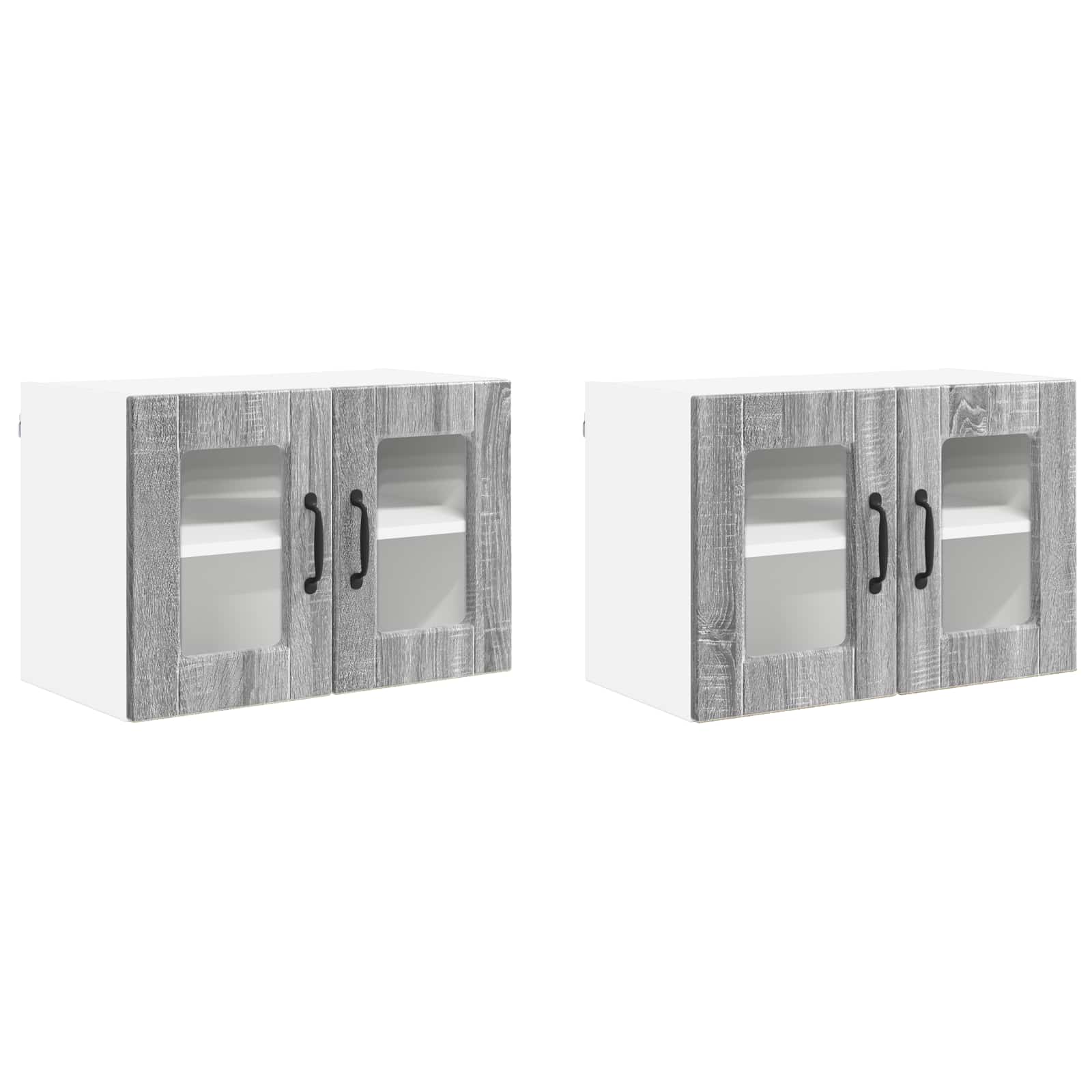 Ραφιέρα τοίχου PORTO 2 pcs Γκρίζο Σονομα 60 x 31 x 40 εκ