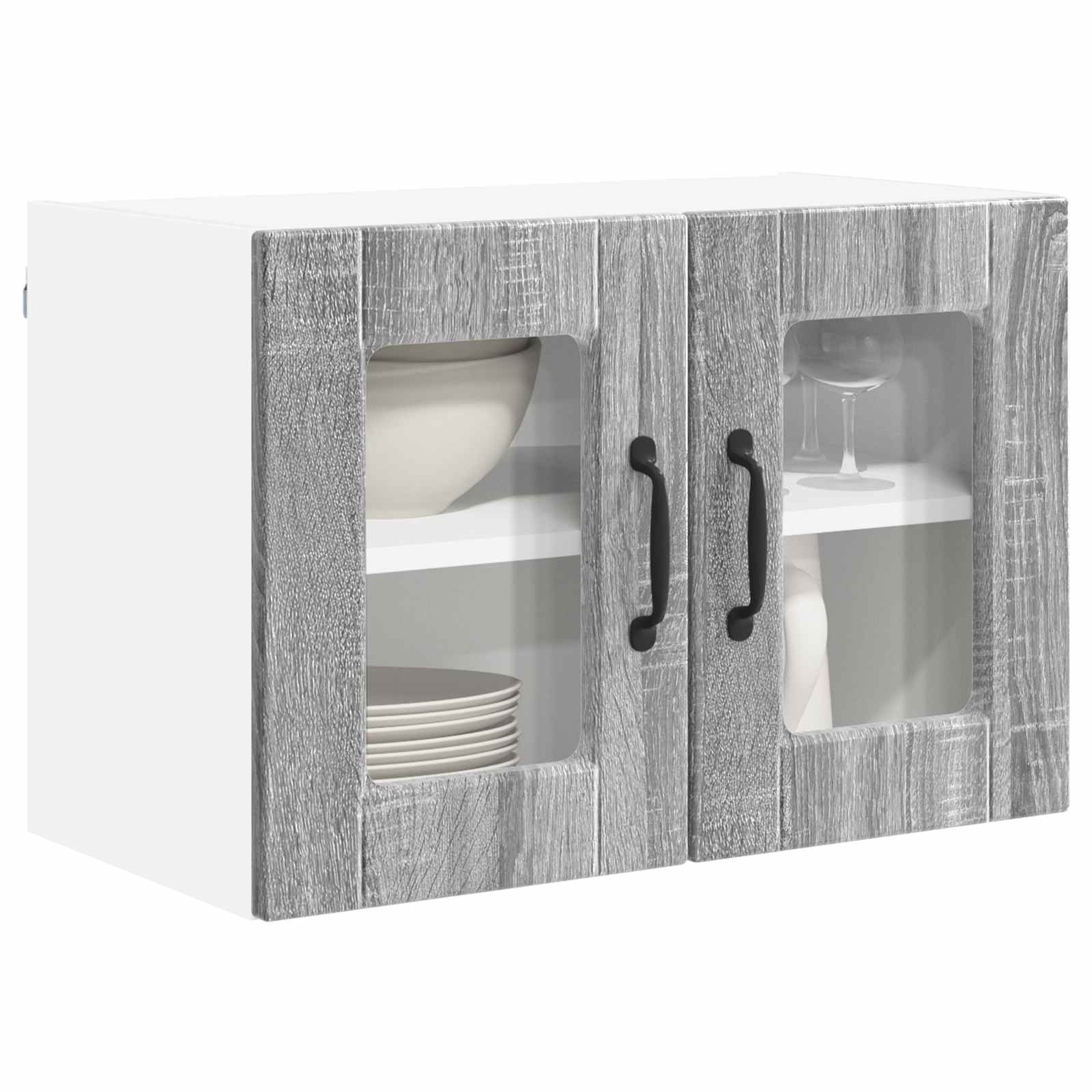 Ραφιέρα τοίχου PORTO 2 pcs Γκρίζο Σονομα 60 x 31 x 40 εκ