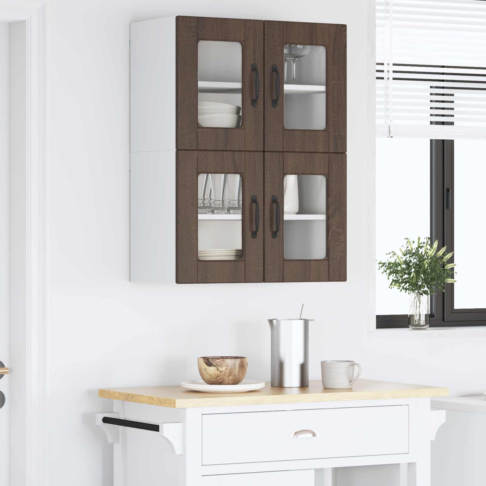 Πάνελ πλυντηρίου πιάτων με ράφι 2 pcs Καφέ δρυς 60 x 31 x 40 εκ