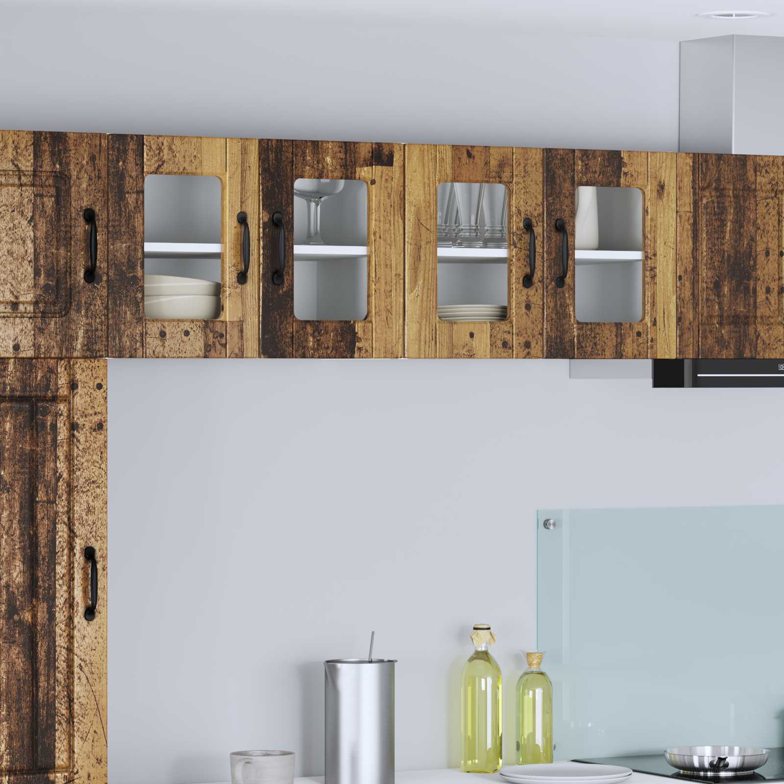 Πάνελ πλυντηρίου πιάτων με ράφι Παλιό ξύλο 60 x 31 x 40 εκ