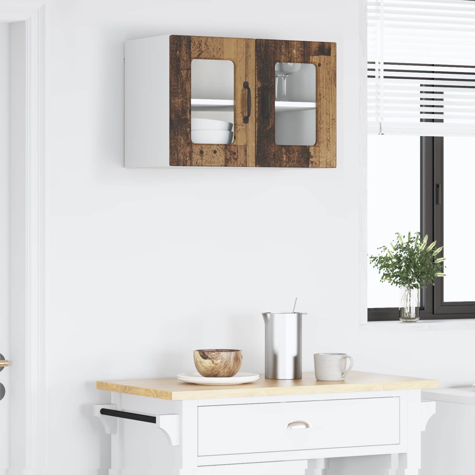 Πάνελ πλυντηρίου πιάτων με ράφι Παλιό ξύλο 60 x 31 x 40 εκ