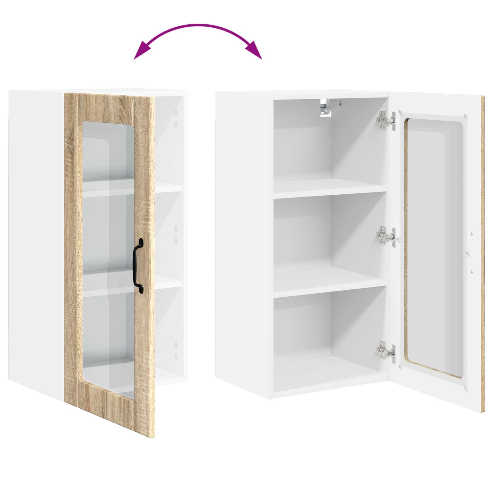 Ντουλάπα Κουζίνας με ράφι 2 pcs Δρύς Sonoma 40 x 31 x 80 εκ.