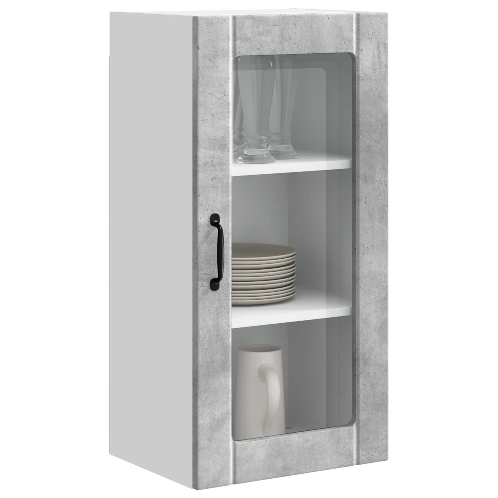 Ραφιέρα τοίχου PORTO 2 pcs Σκυρόδεμα Γκρι 40 x 31 x 80 εκ.