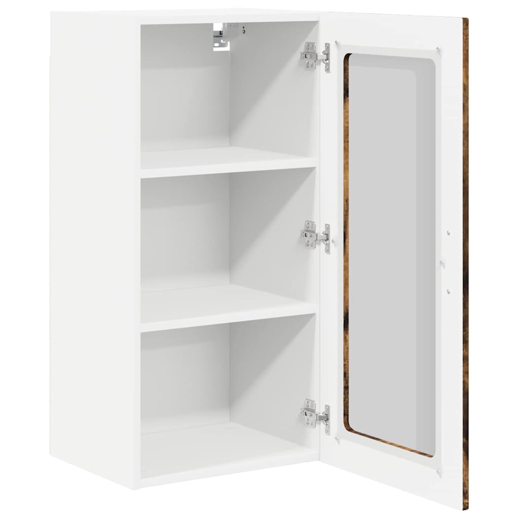 Ραφιέρα τοίχου PORTO 2 pcs Καπνιστό Δρύς 40 x 31 x 80 εκ.