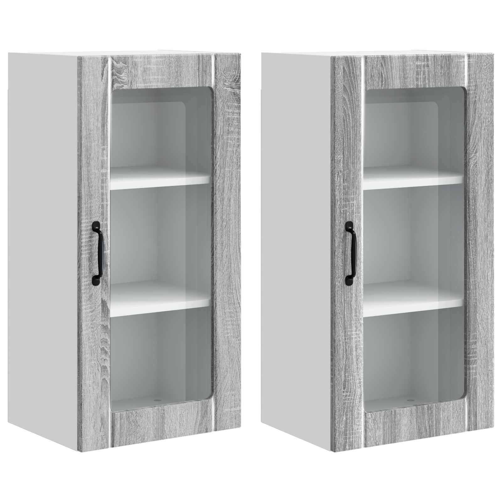 Ραφιέρα τοίχου PORTO 2 pcs Γκρίζο Σονομα 40 x 31 x 80 εκ.