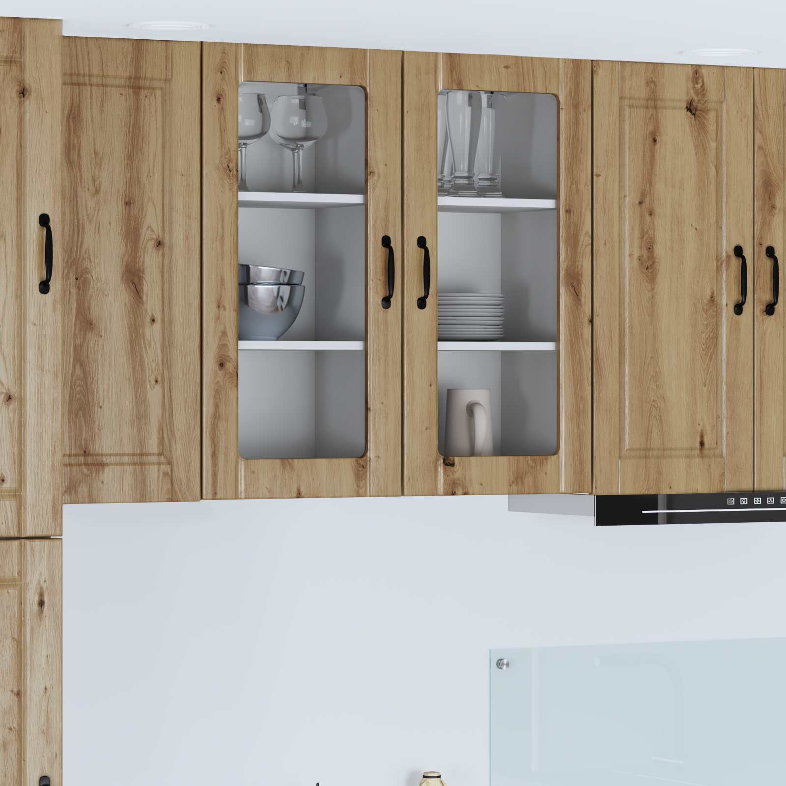 Ραφιέρα τοίχου PORTO Artisan Oak 40 x 31 x 80 εκ.