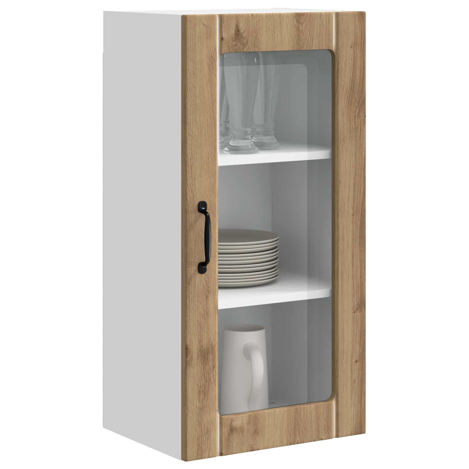 Ραφιέρα τοίχου PORTO Artisan Oak 40 x 31 x 80 εκ.