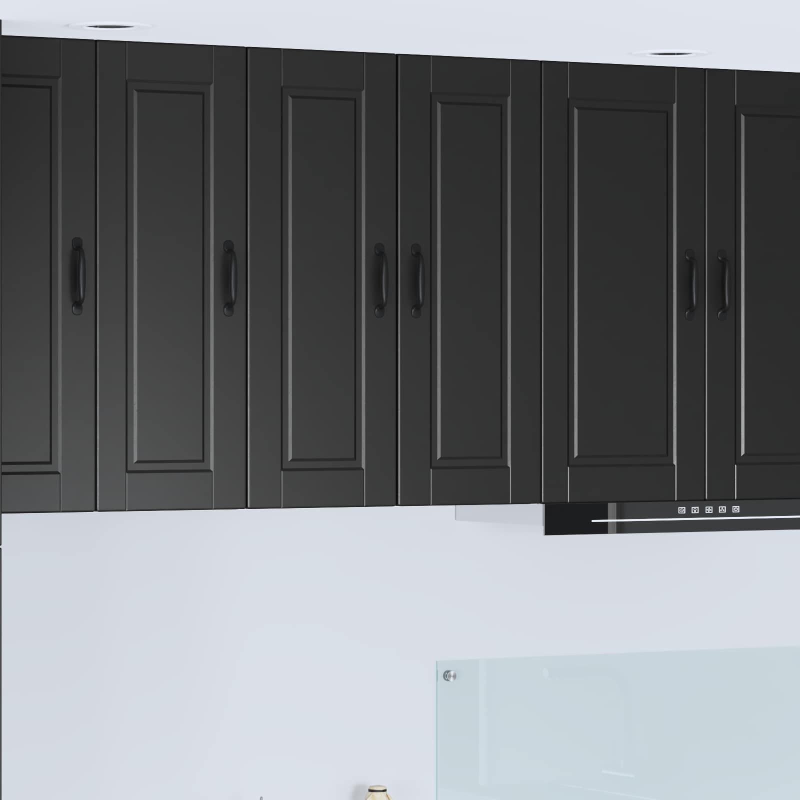 Ντουλάπα Τοίχου PORTO 2 pcs Μαύρο 30 x 31 x 80 εκ.