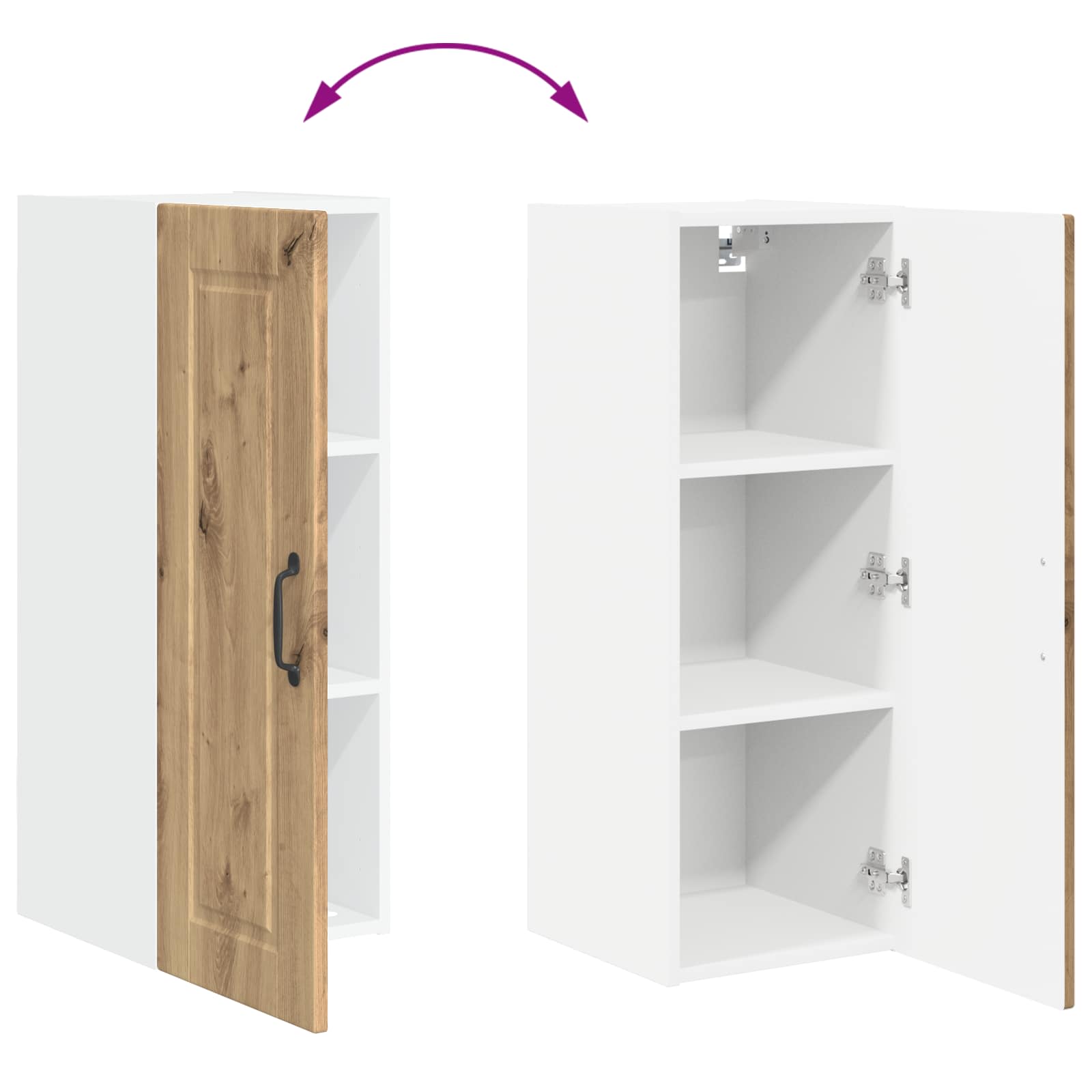 Πάνελ πλυντηρίου πιάτων 2 pcs Artisan Oak 30 x 31 x 80 εκ.