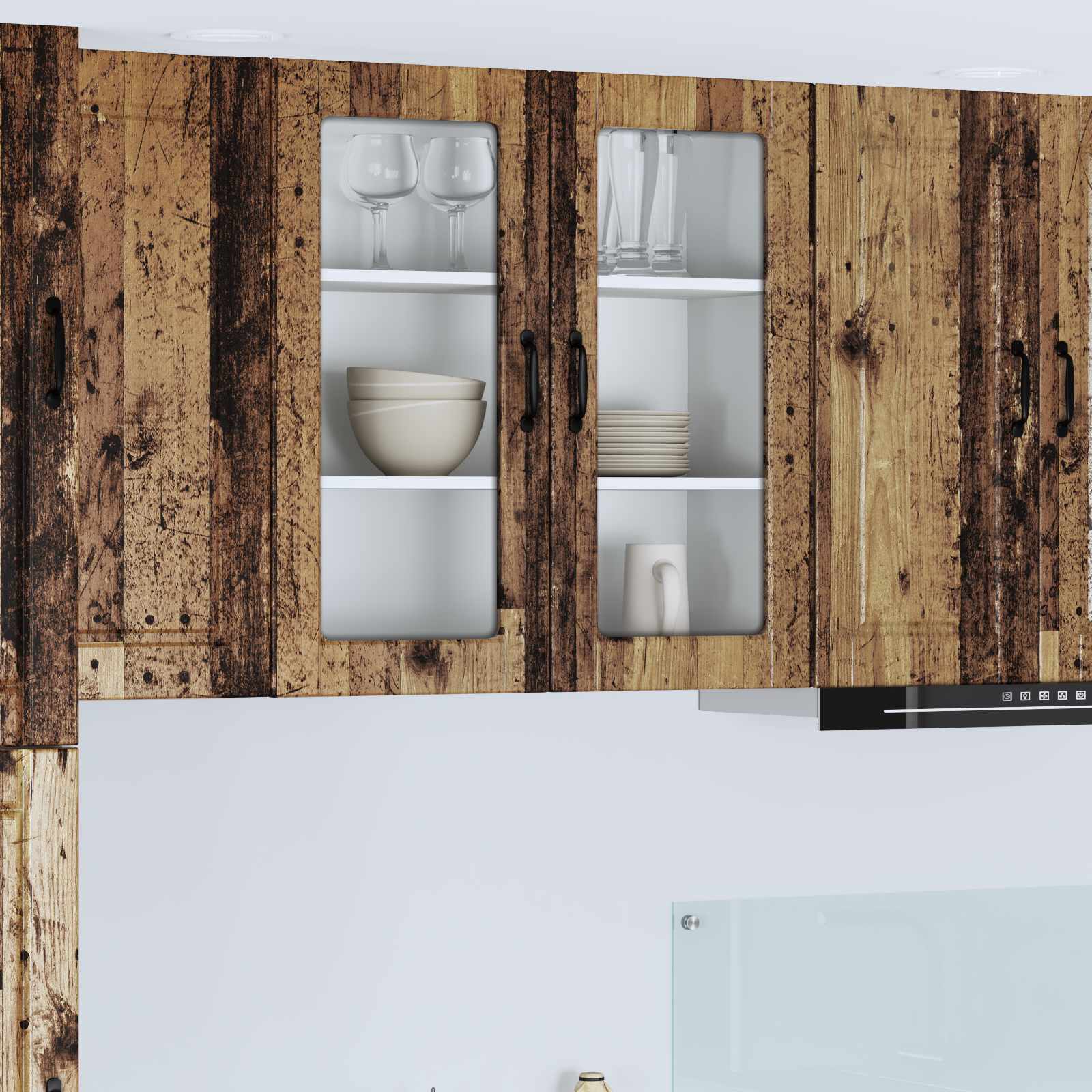 Ντουλάπα Κουζίνας με ράφι Επιτοίχιο Παλιό ξύλο 80 x 31 x 80 εκ.