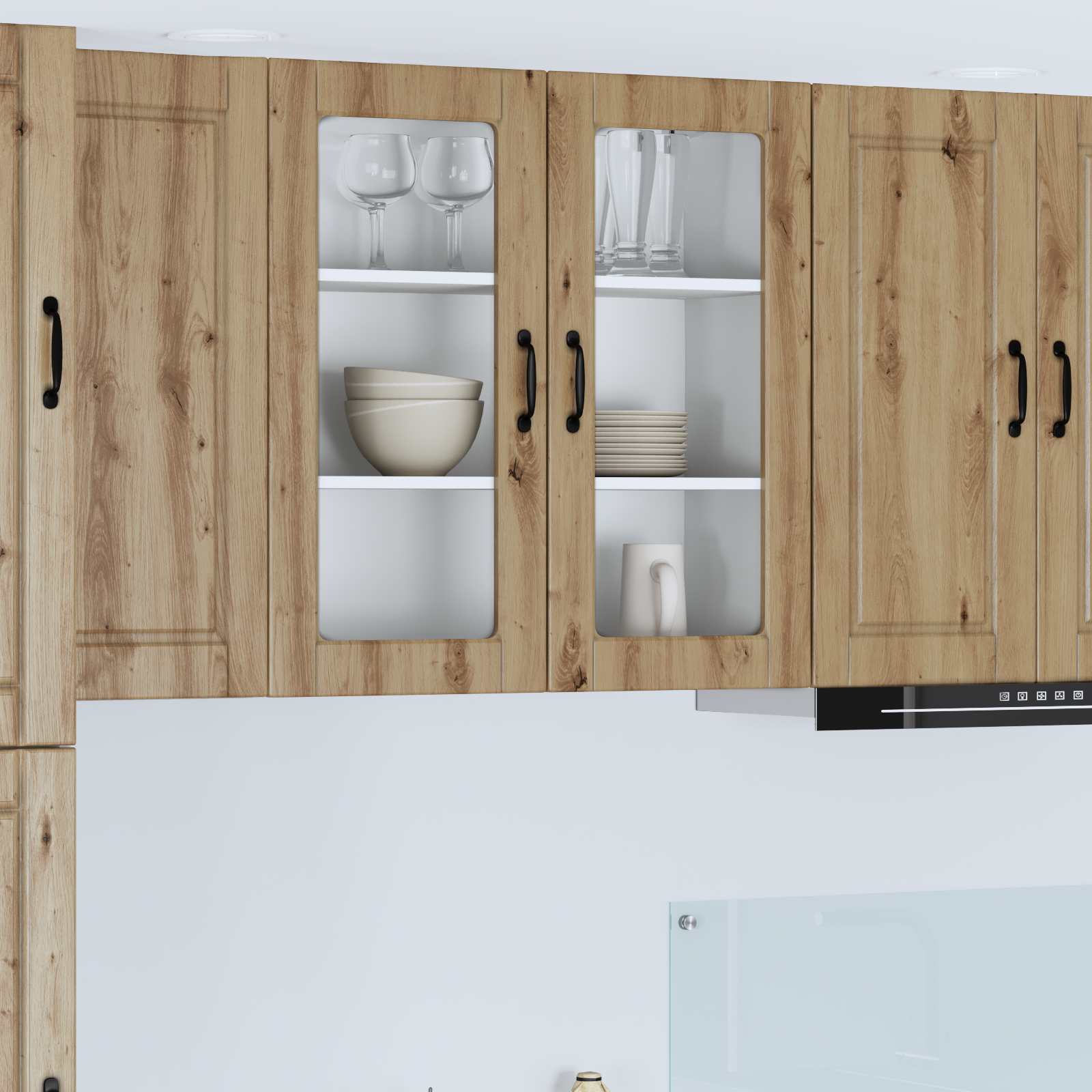 Ραφιέρα τοίχου PORTO Artisan Oak 80 x 31 x 80 εκ.