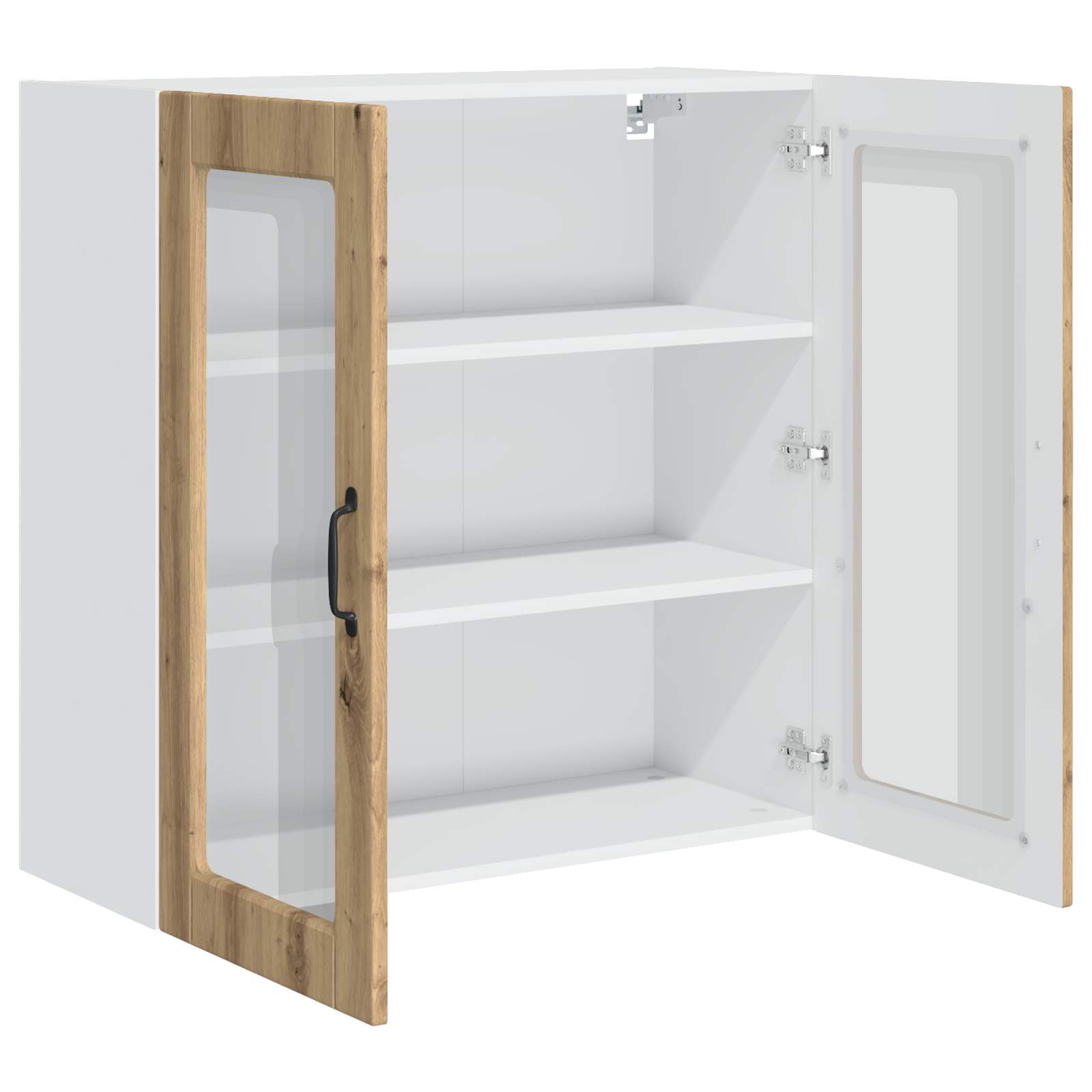 Ραφιέρα τοίχου PORTO Artisan Oak 80 x 31 x 80 εκ.