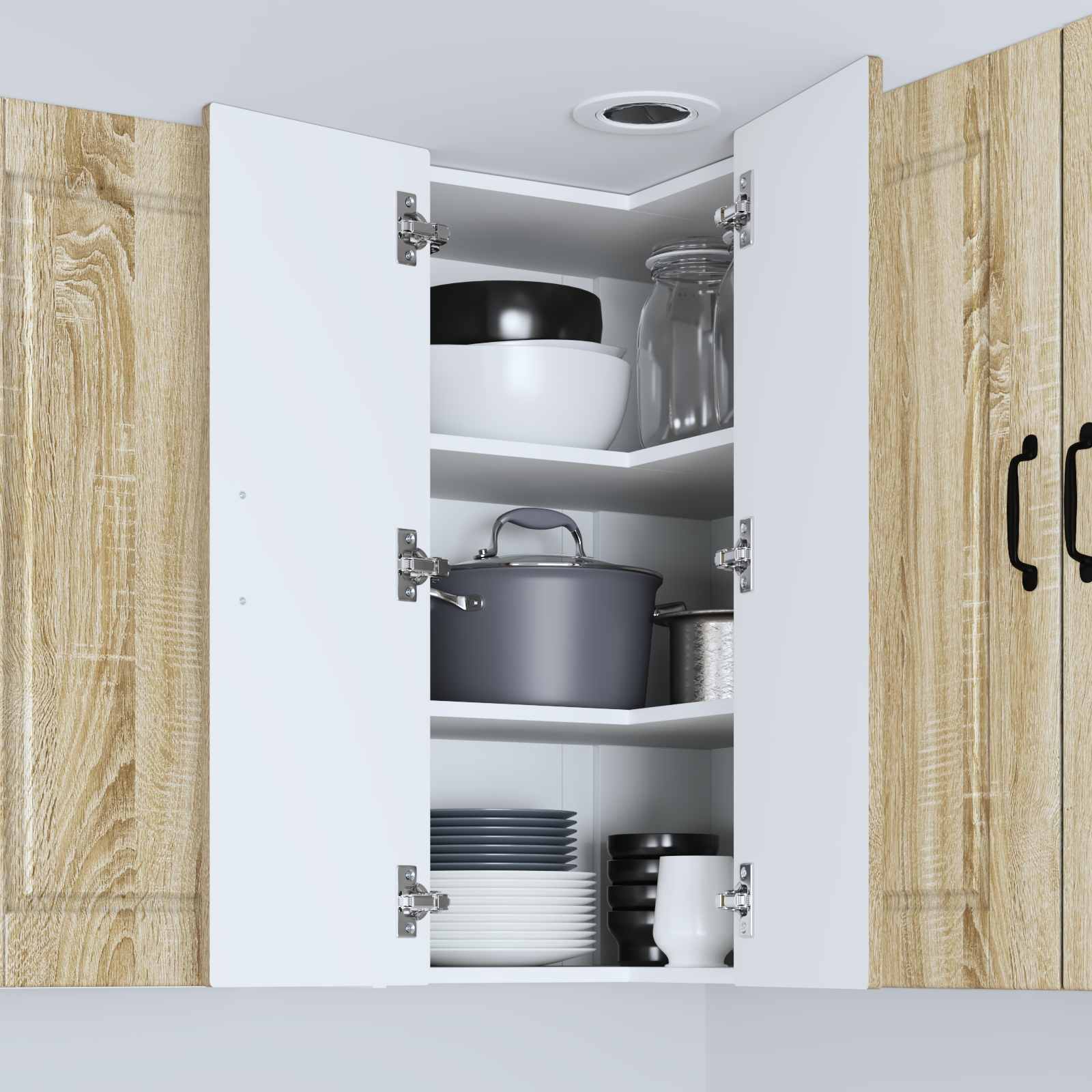 Ντουλάπα Κουζίνας με ράφι με πόρτα Δρύς Sonoma 57 x 57 x 80 εκ.