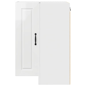 Ντουλάπα Γωνίας PORTO Υψηλής γυαλάδας λευκό 57 x 57 x 80 εκ.