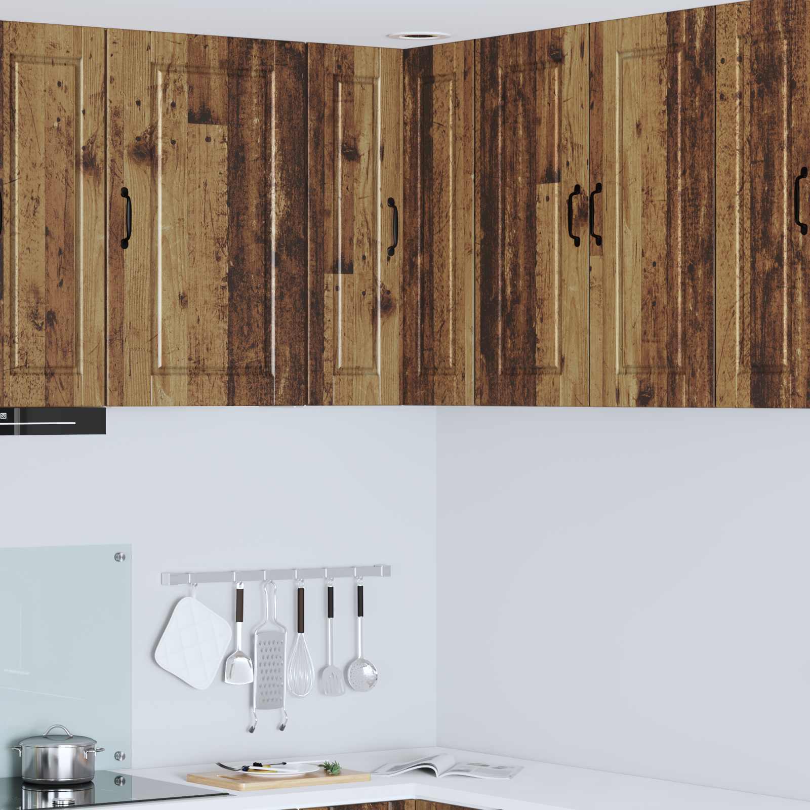 Πάνελ πλυντηρίου πιάτων με ράφι Παλιό ξύλο 57 x 57 x 80 εκ.