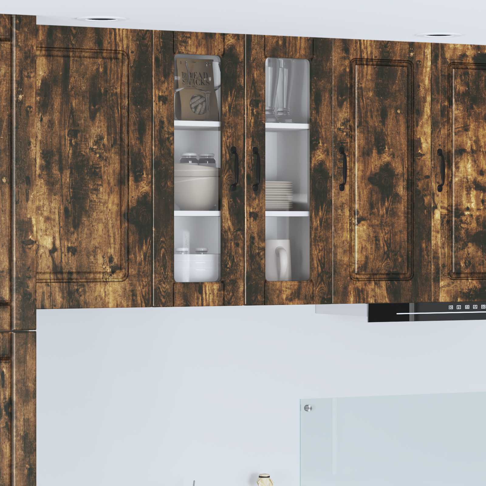 Πάνελ πλυντηρίου πιάτων με ράφι Καπνιστό Δρύς 60 x 31 x 80 εκ.