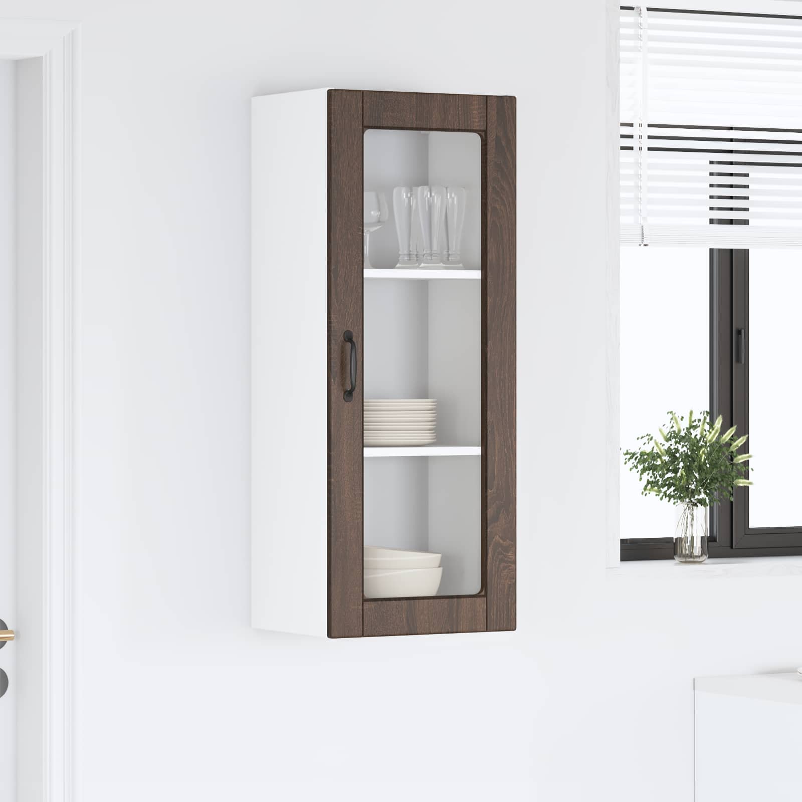 Πάνελ πλυντηρίου πιάτων με ράφι Καφέ δρυς 40 x 31 x 100 εκ.