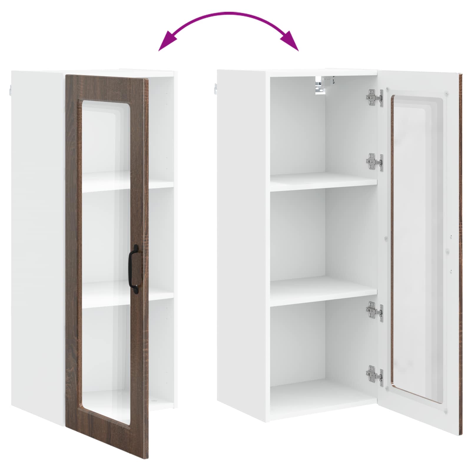 Πάνελ πλυντηρίου πιάτων με ράφι Καφέ δρυς 40 x 31 x 100 εκ.