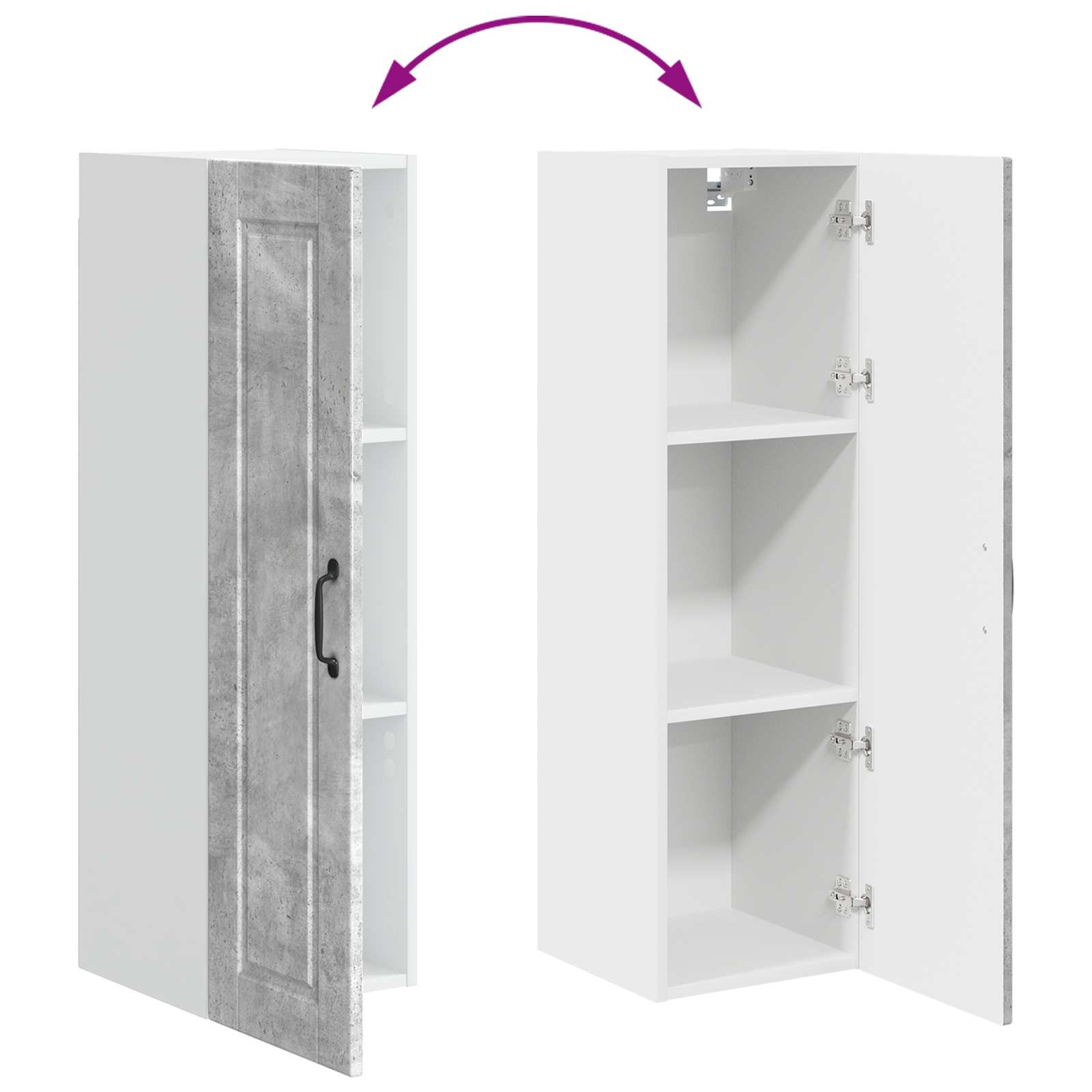 Ντουλάπα Κουζίνας με ράφι Σκυρόδεμα Γκρι 30 x 31 x 100 εκ.