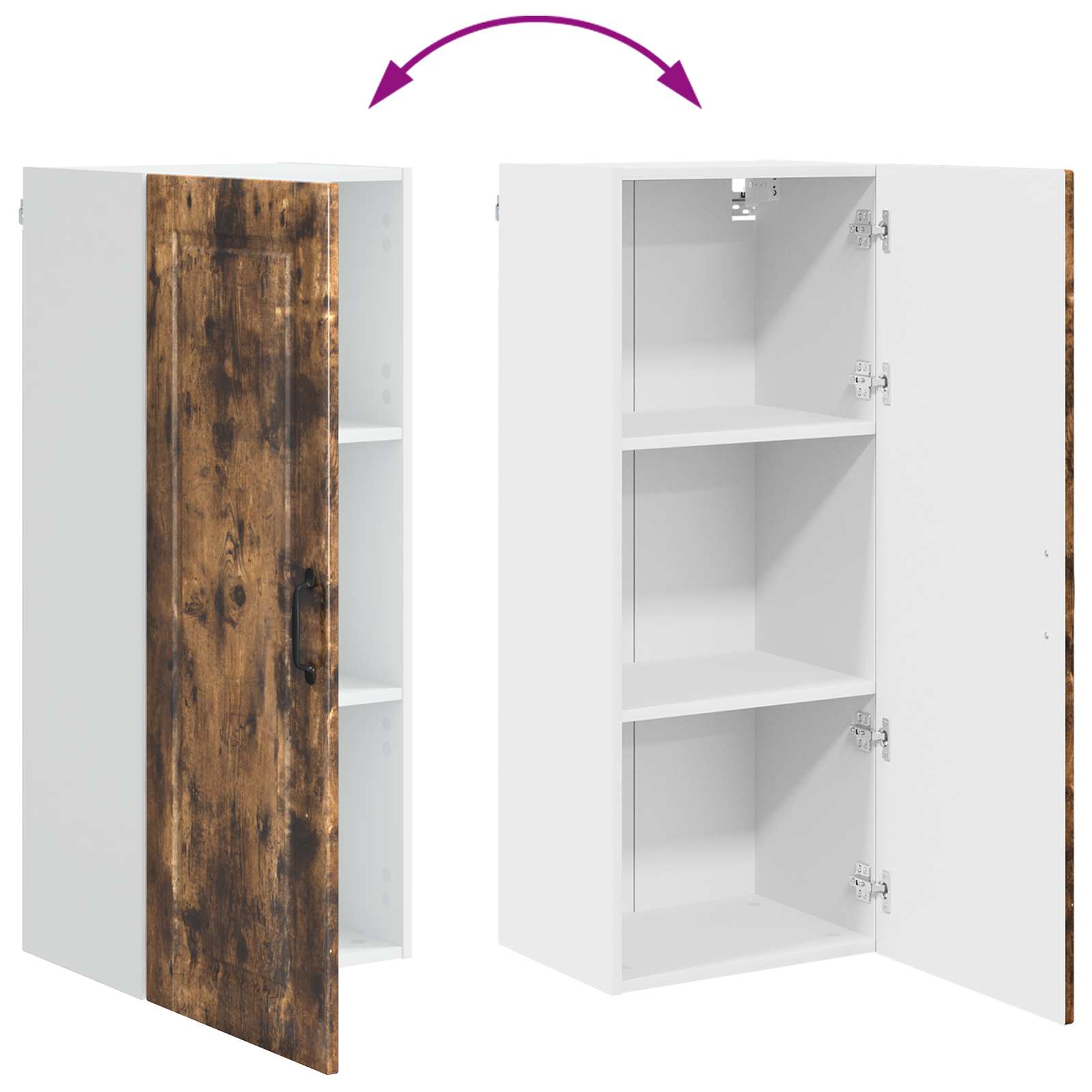 Πάνελ πλυντηρίου πιάτων με ράφι Καπνιστό Δρύς 40 x 31 x 100 εκ.