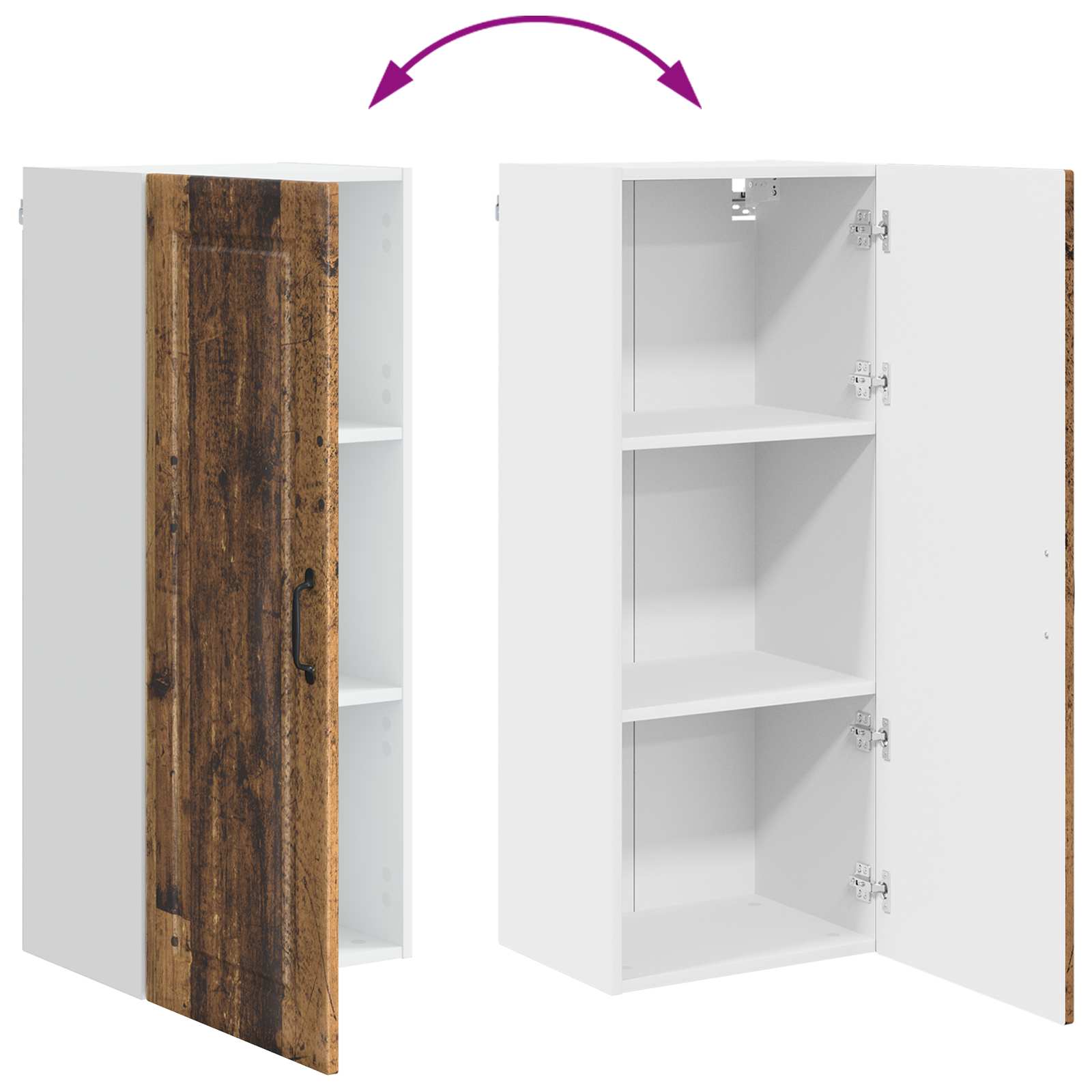 Πάνελ πλυντηρίου πιάτων με ράφι Παλιό ξύλο 40 x 31 x 100 εκ.