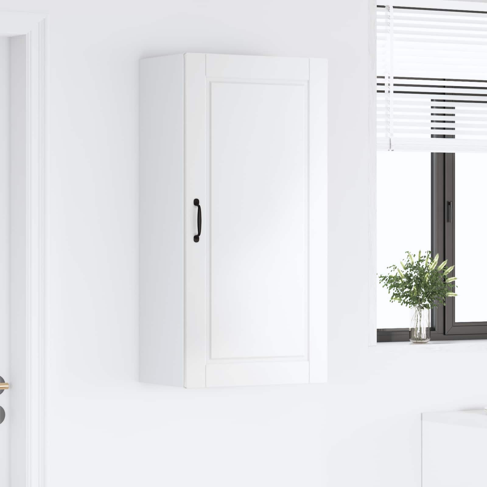 Ντουλάπα Κουζίνας Υψηλής γυαλάδας λευκό 50 x 31 x 100 εκ.