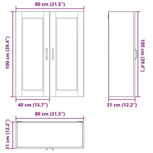 Ντουλάπα Τοίχου PORTO Artisan Oak 80 x 31 x 100 εκ.