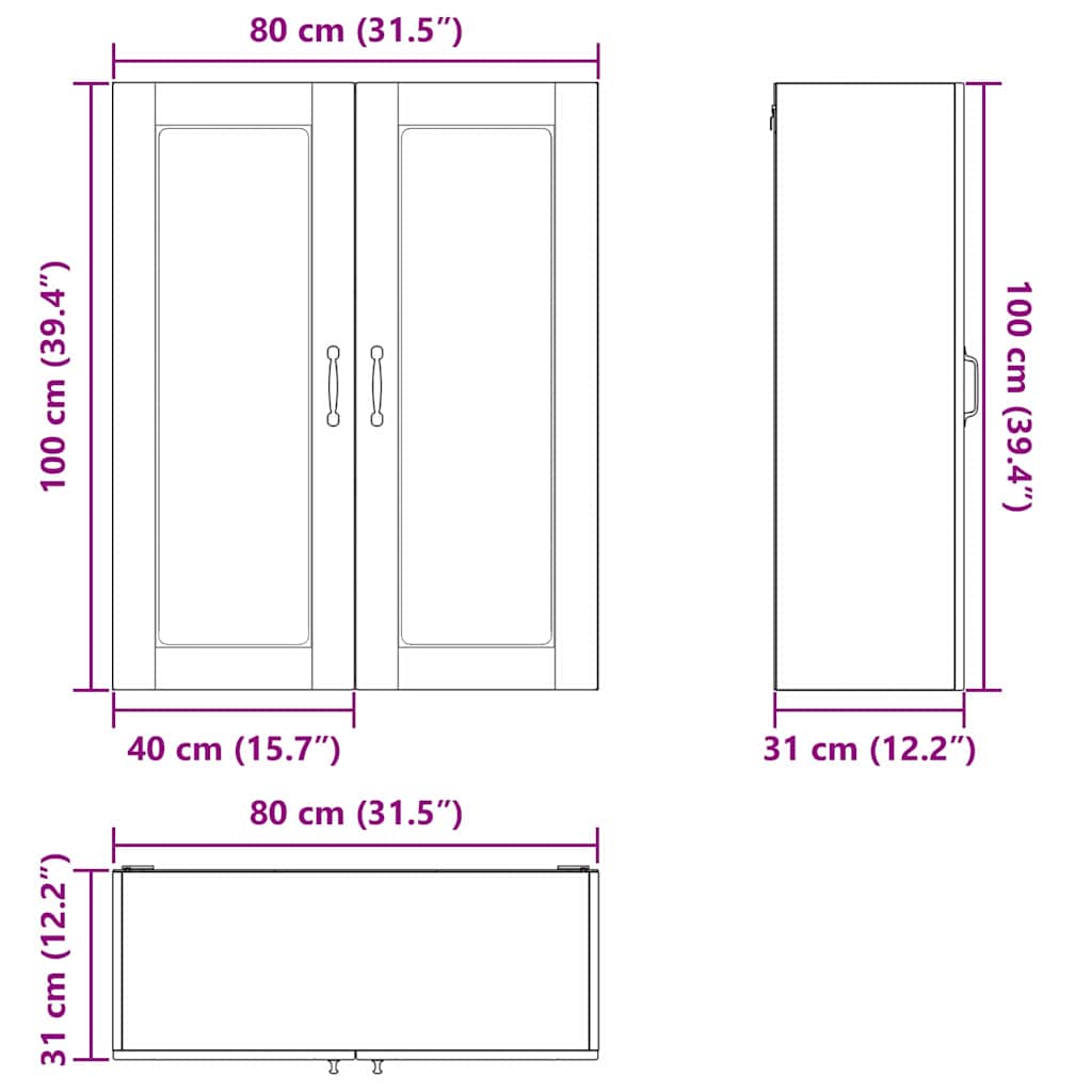 Πάνελ πλυντηρίου πιάτων με ράφι Μαύρο 80 x 31 x 100 εκ.