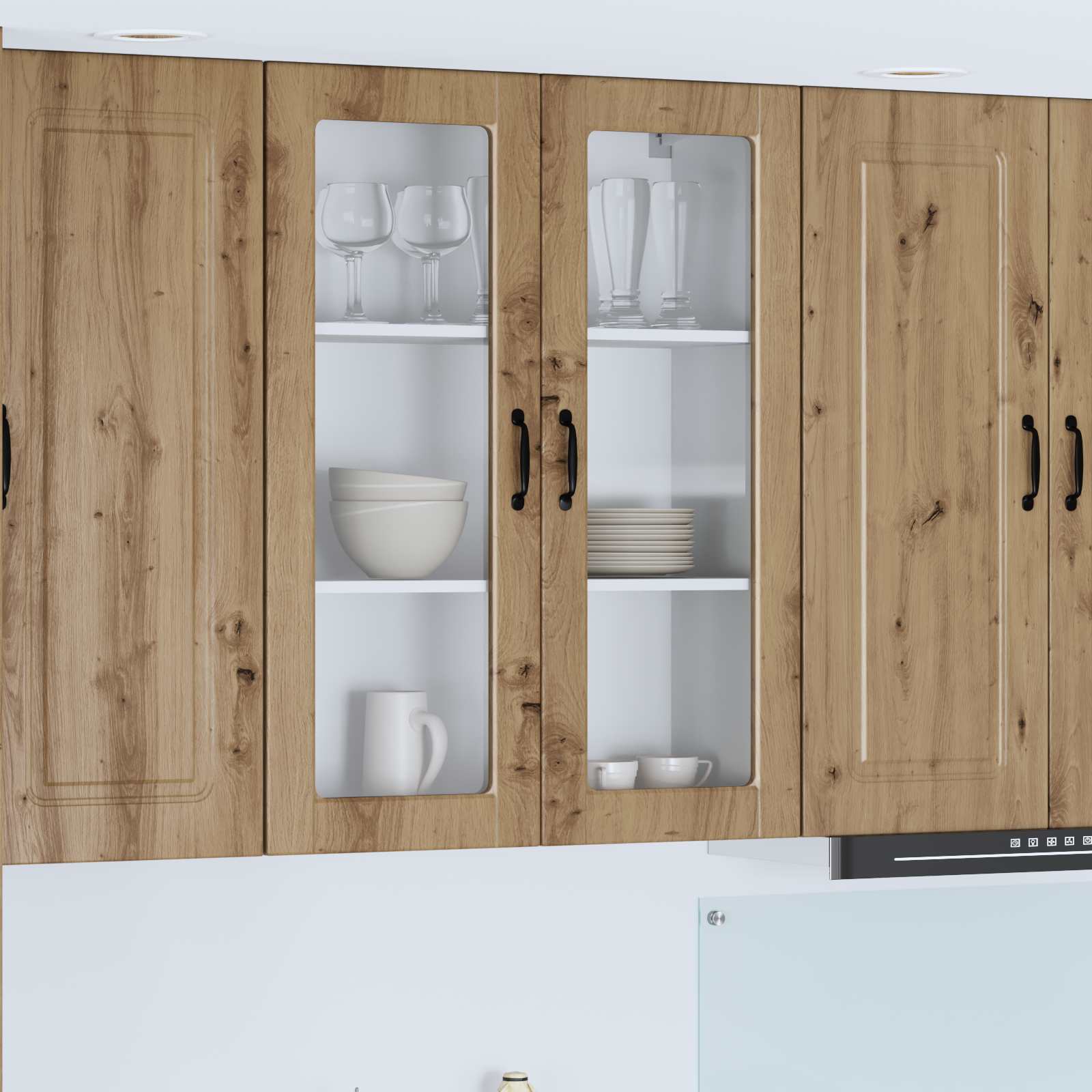 Ραφιέρα τοίχου PORTO Artisan Oak 80 x 31 x 100 εκ.
