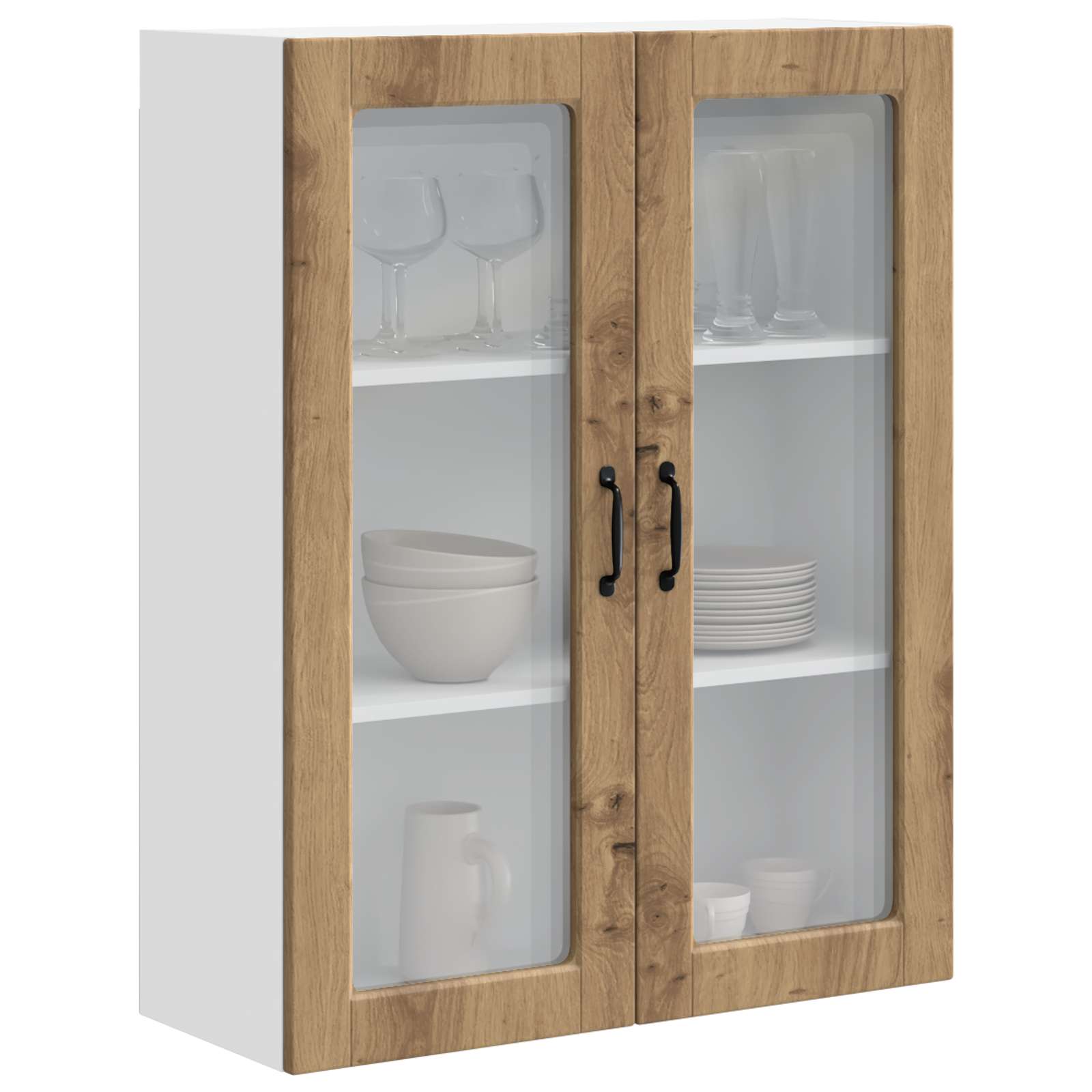 Ραφιέρα τοίχου PORTO Artisan Oak 80 x 31 x 100 εκ.
